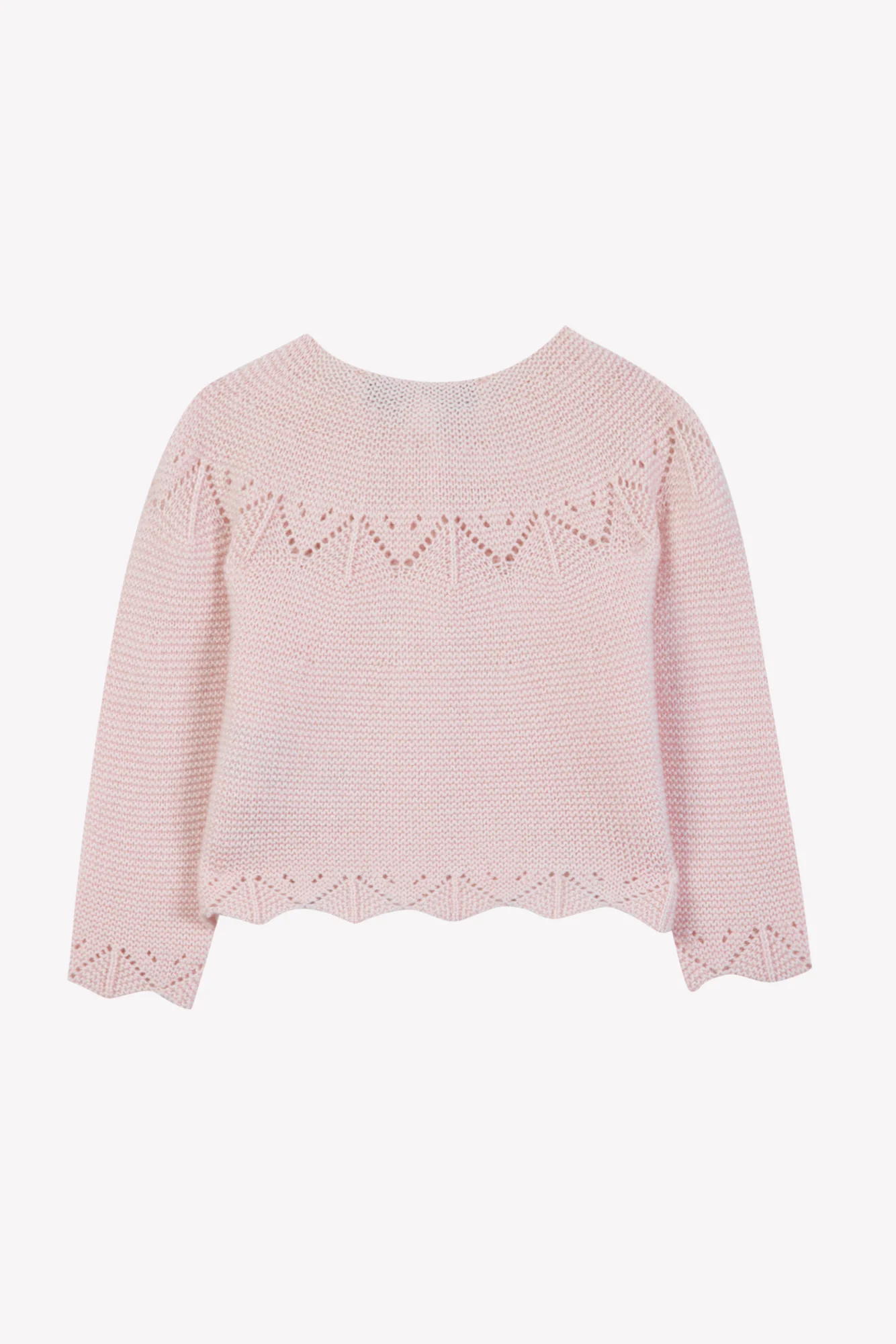 Cardigan - Rosée laine maille ajourée - Image 4