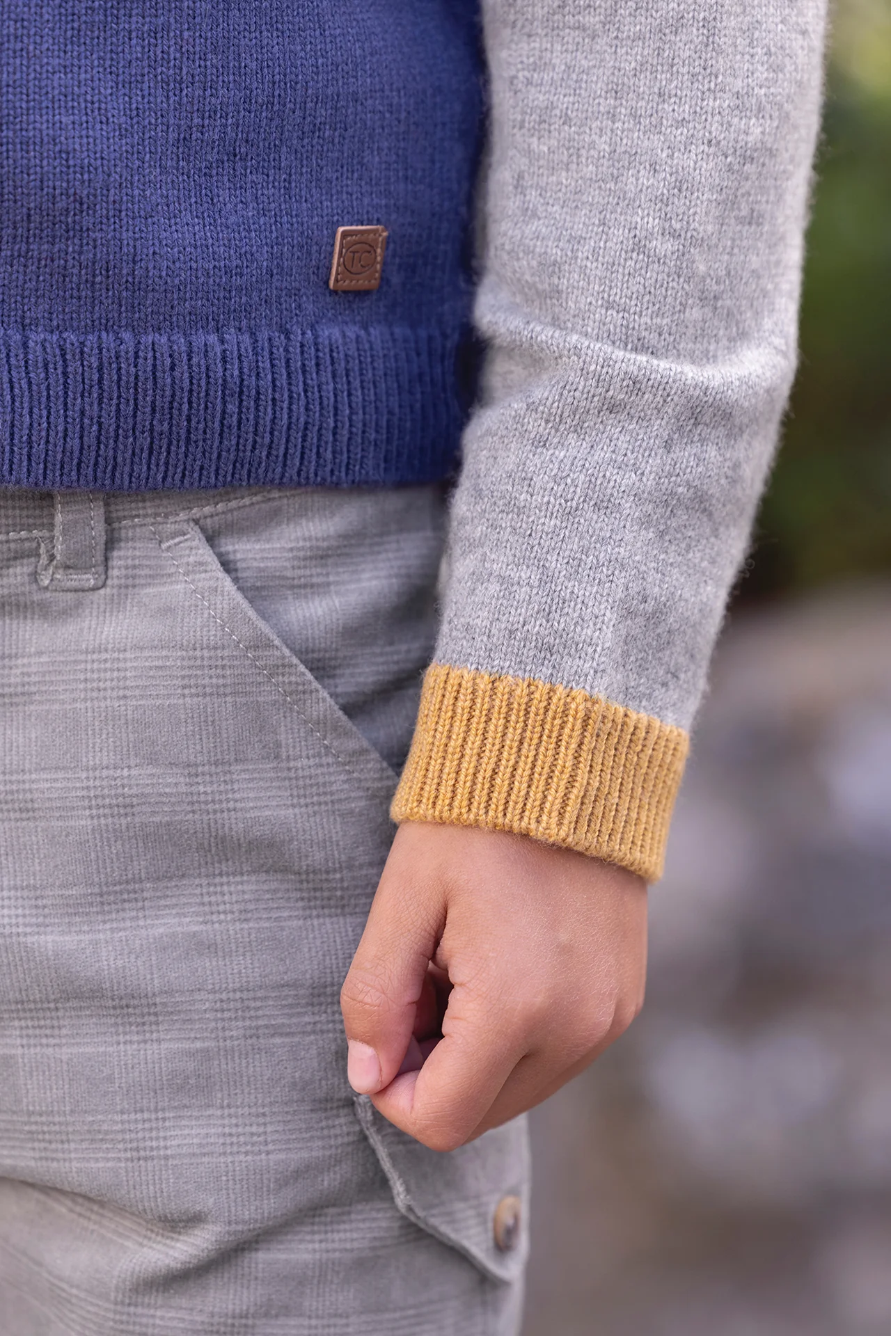 Pull- Marine laine broderie racing - Image 3