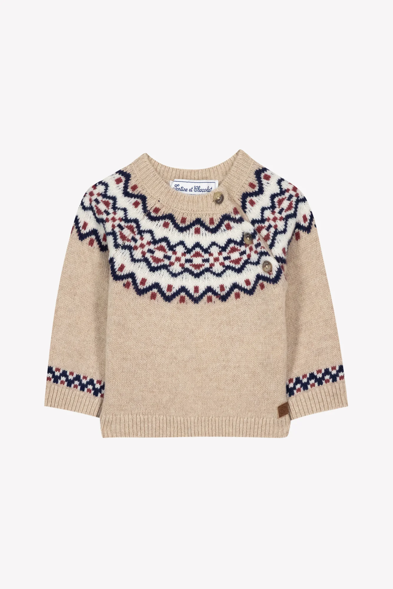 Pull - Sable laine jacquard