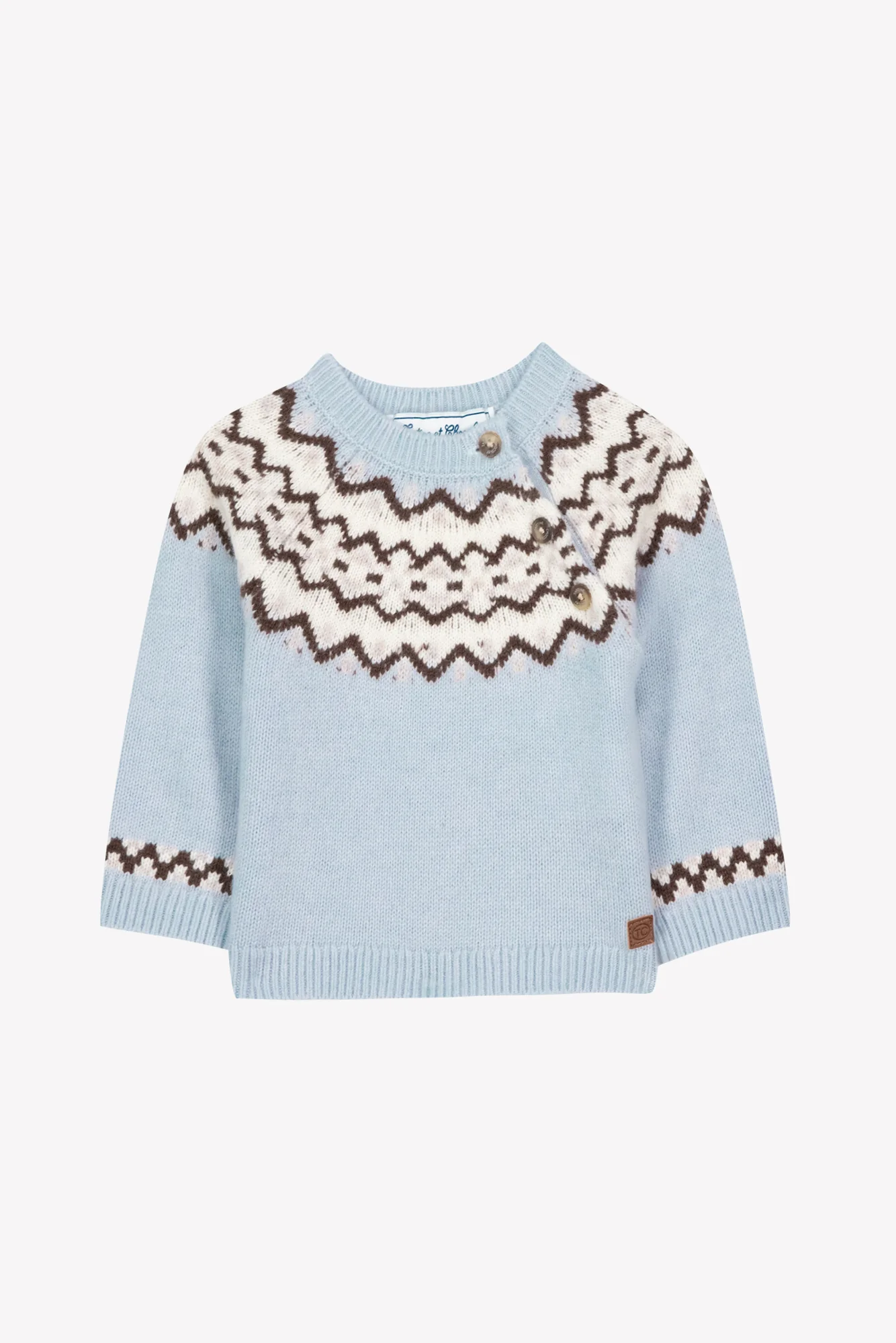 Pull - Bleu horizon laine jacquard