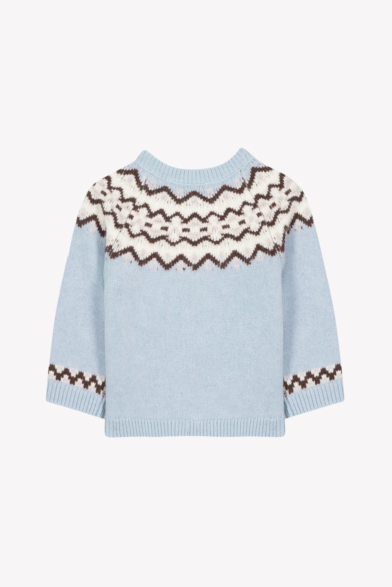 Pull - Bleu horizon laine jacquard - Image 2