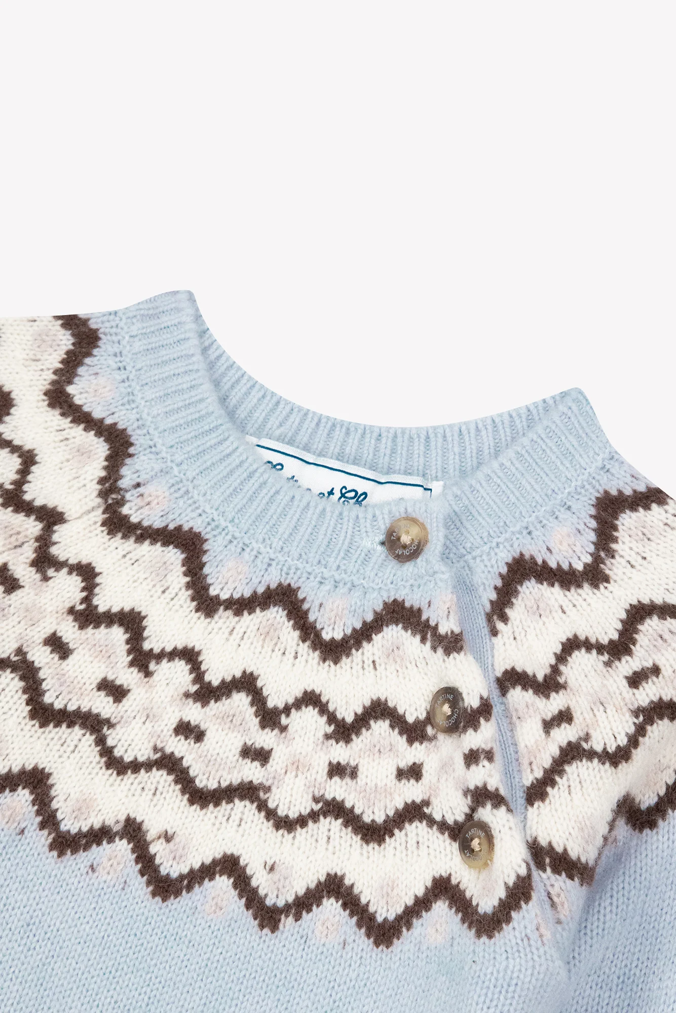 Pull - Bleu horizon laine jacquard - Image 3