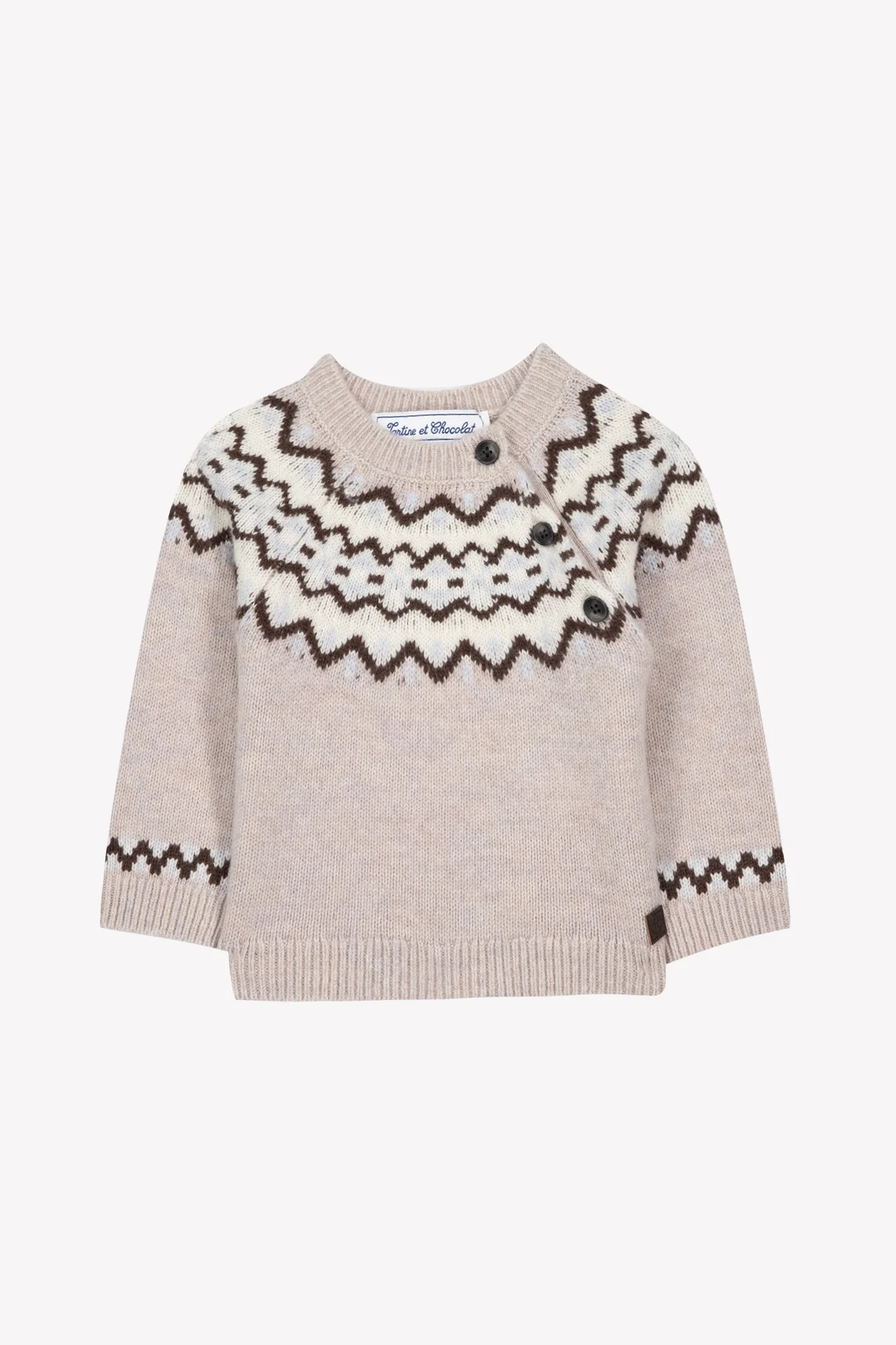 Pull - Moka laine laine jacquard - Image 4