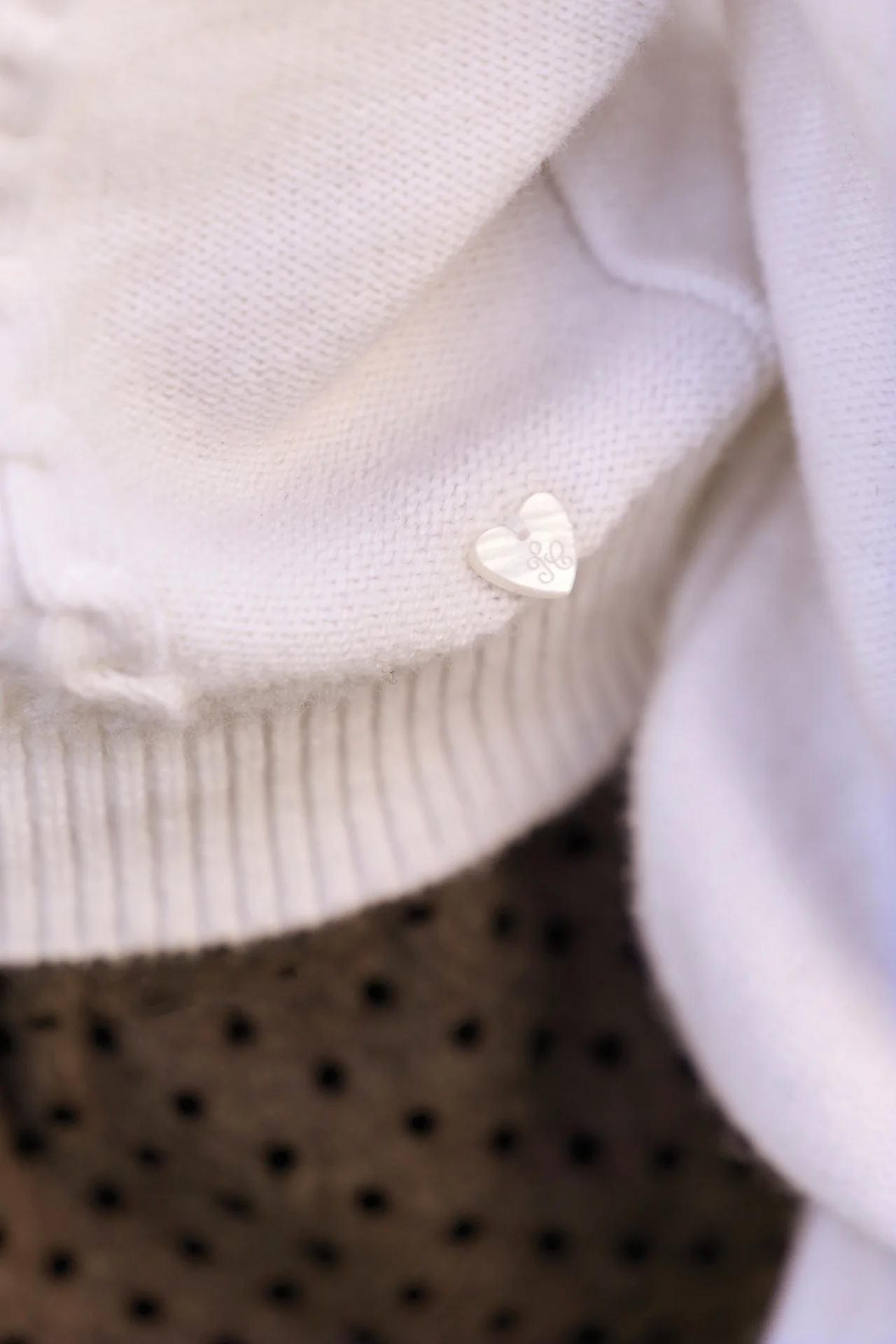 Pull - Ecru laine col dentelle - Image 4