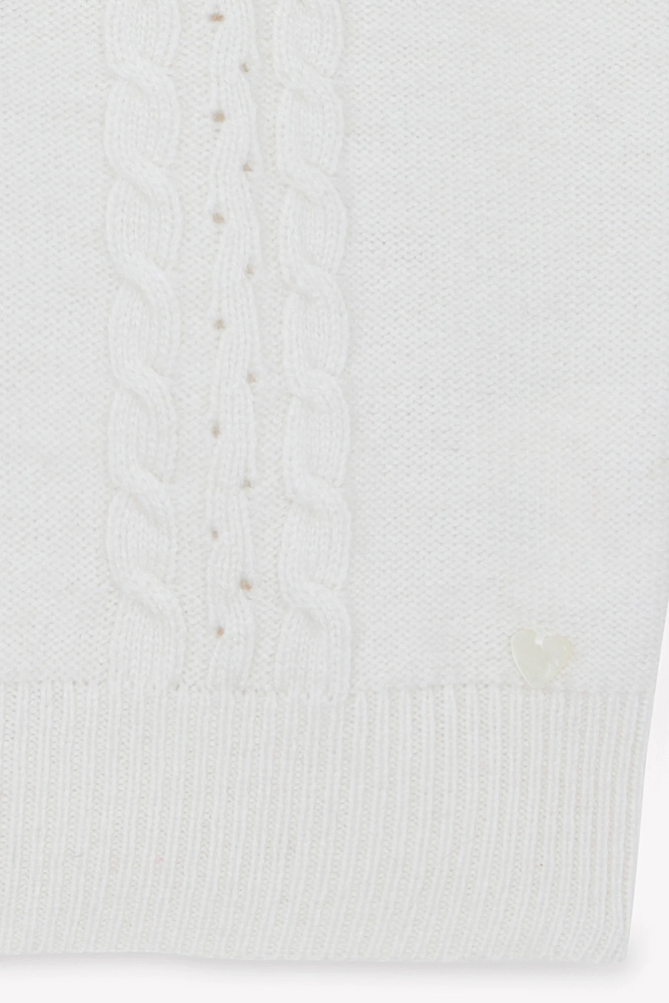 Pull - Ecru laine col dentelle - Image 7