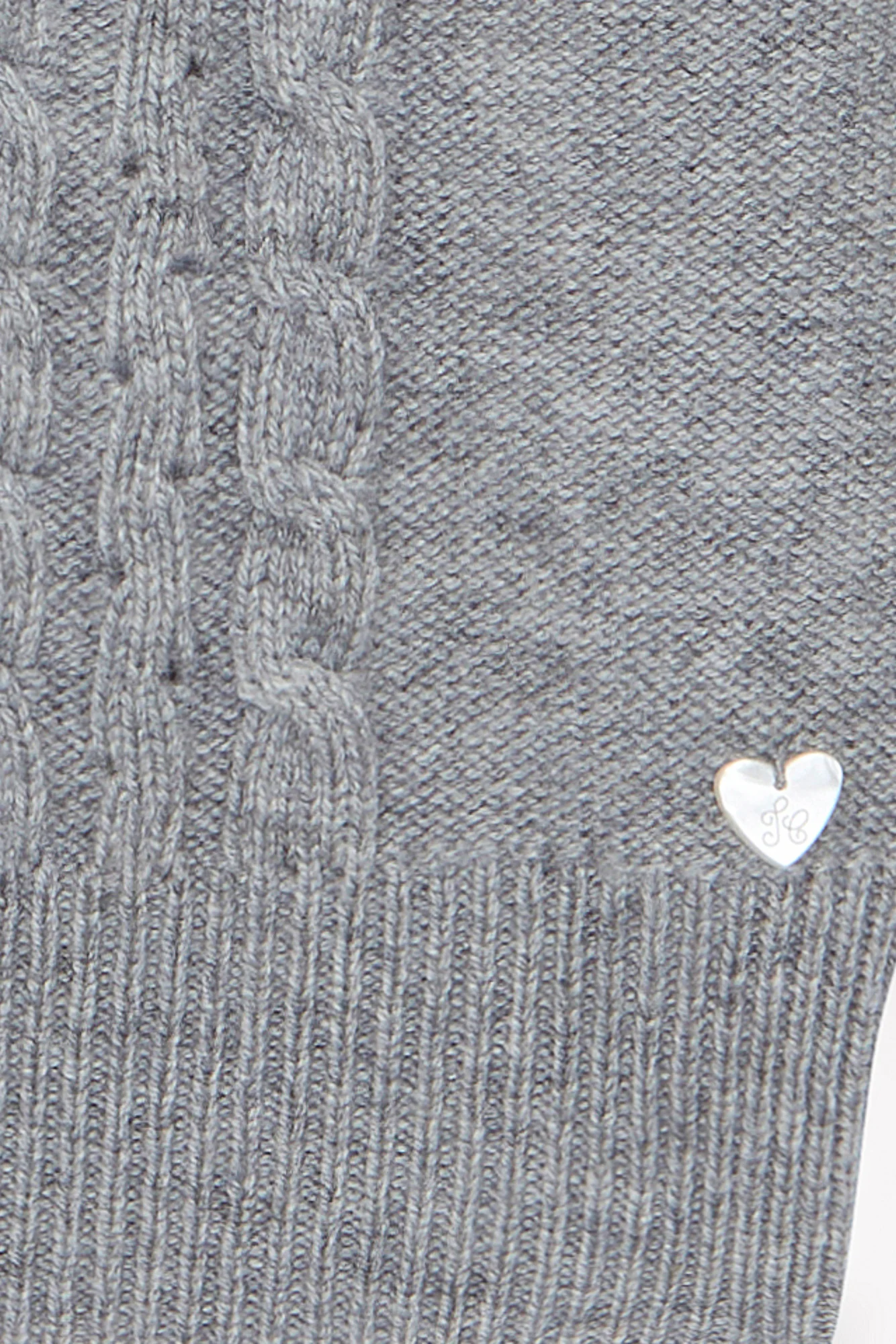 Pull - Gris chiné laine col dentelle - Image 6