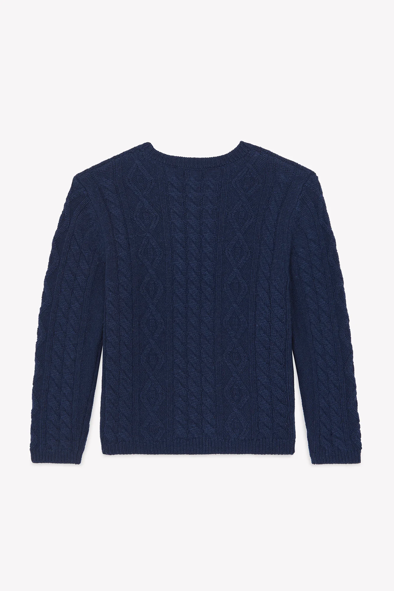 Pull - Marine laine maille tricot tréssée - Image 6