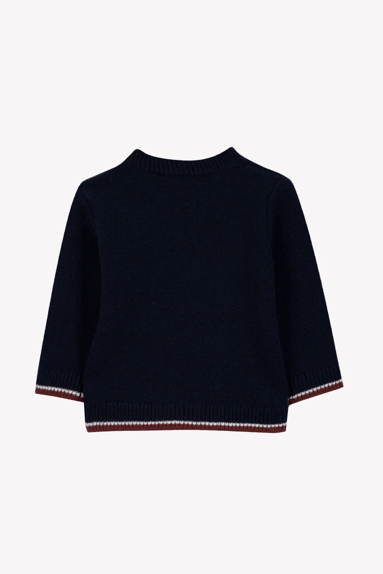 Pull - Marine laine broderie chevalier - Image 2