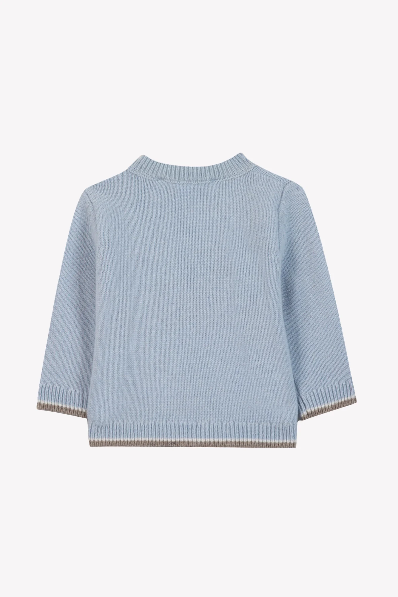 Pull - Bleu horizon laine broderie chien - Image 2