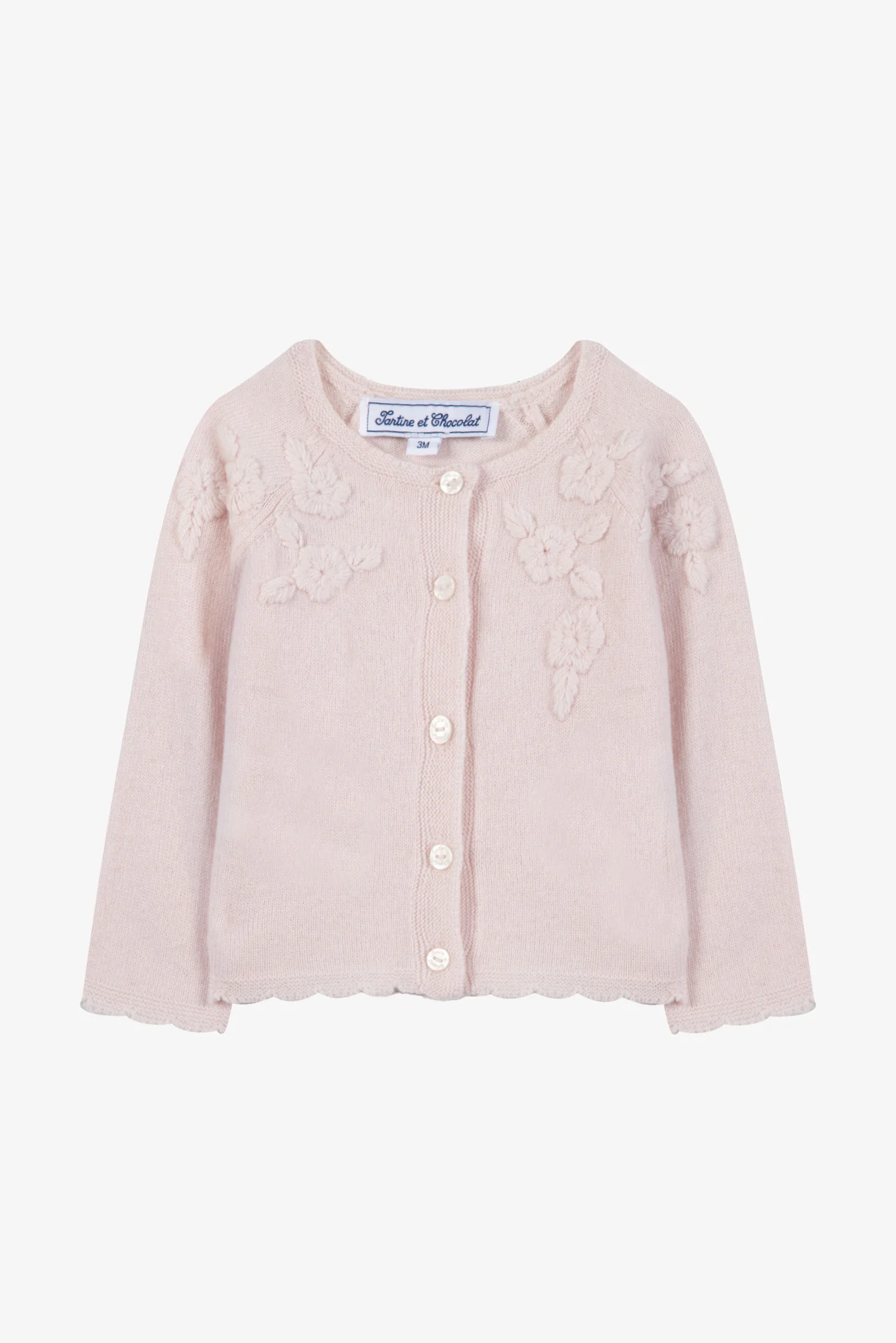 Cardigan - Rosée laine broderies fleurs - Image 4