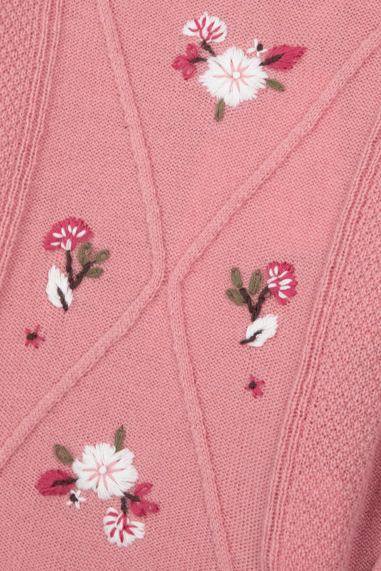 Pull - Blush laine broderie main - Image 6