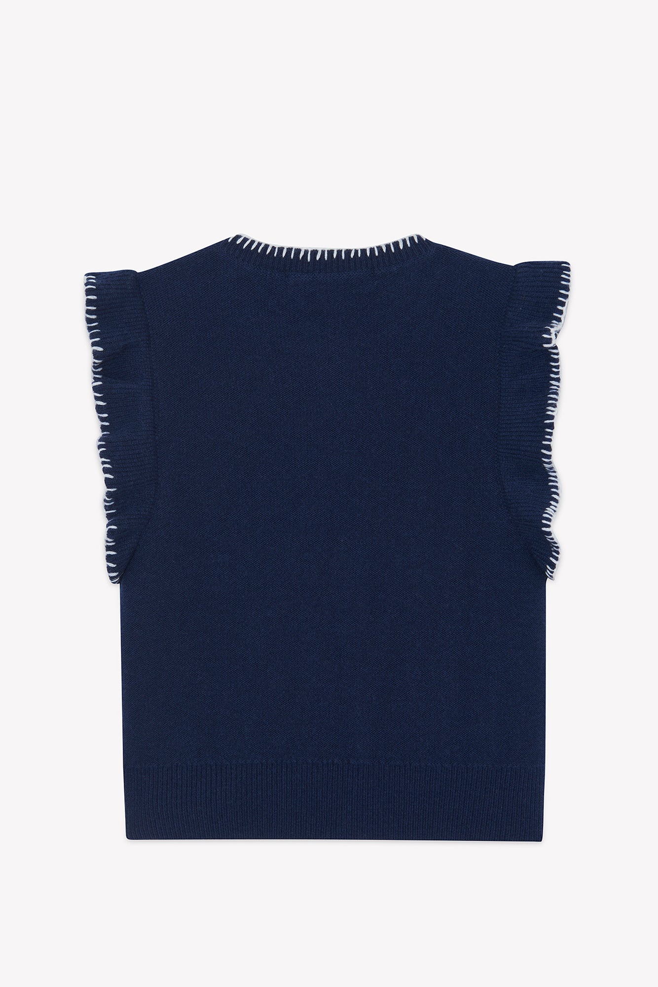 Pull - Marine laine maille tressée - Image 2