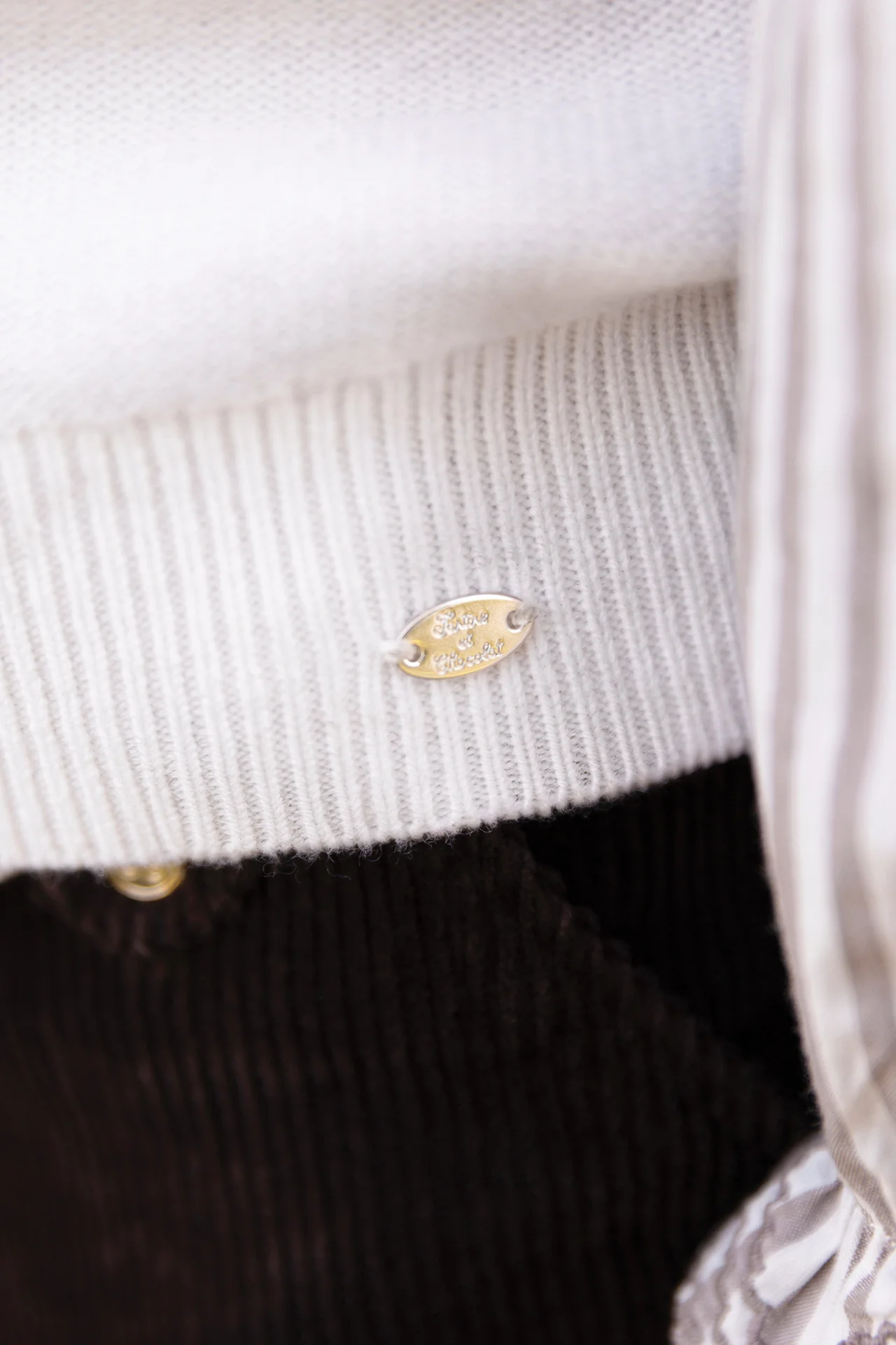 Pull - Ecru laine maille tressée - Image 2