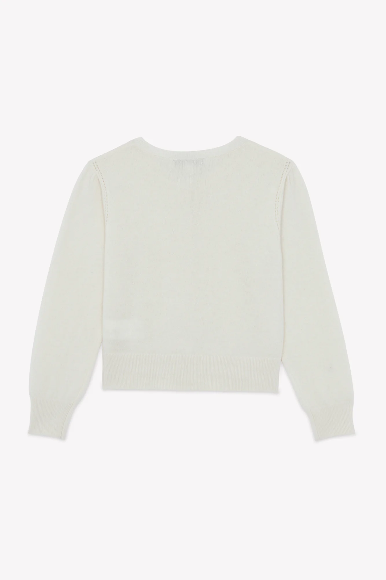Cardigan - Ecru laine nœuds - Image 6