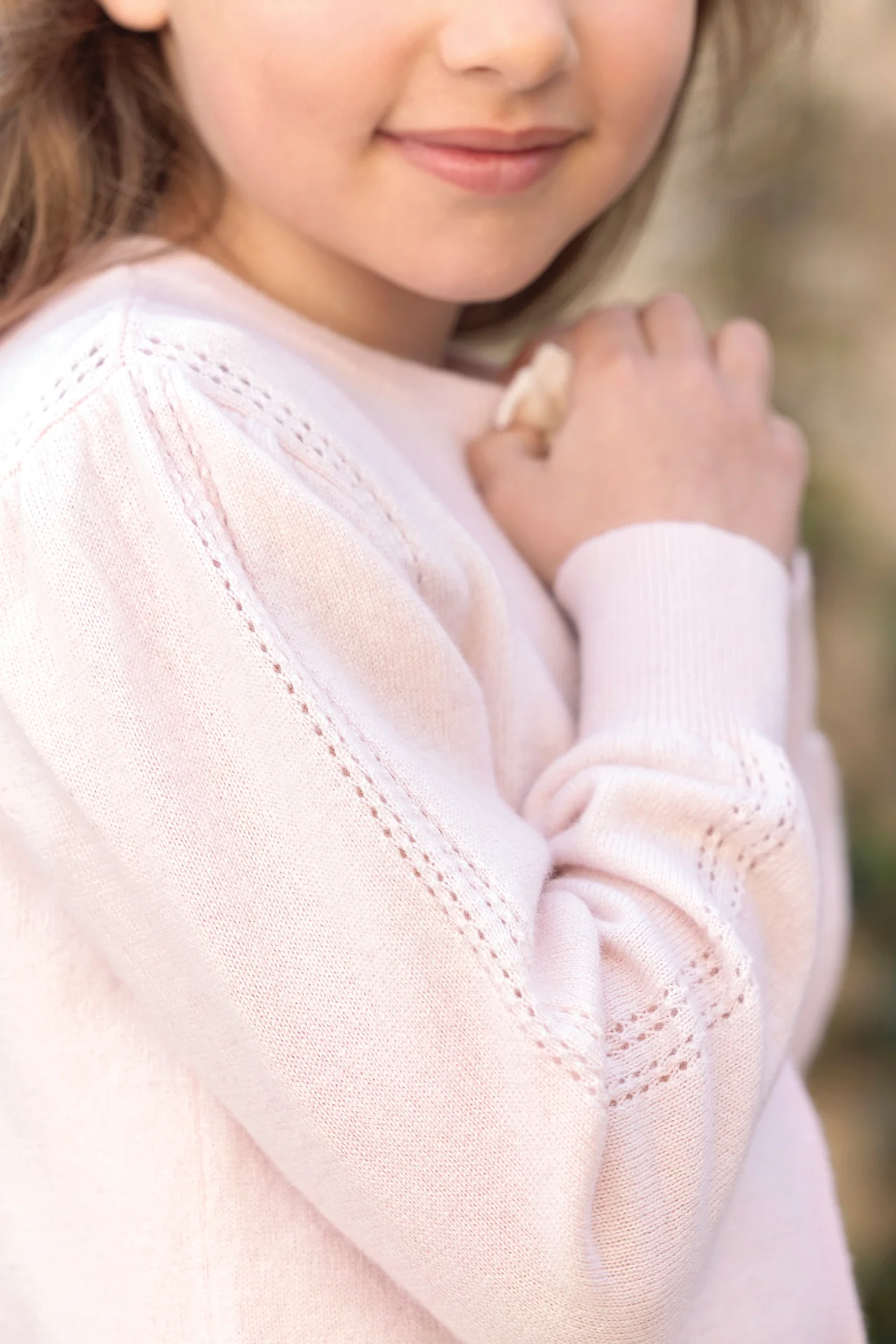 Cardigan - Rosée laine nœuds - Image 2