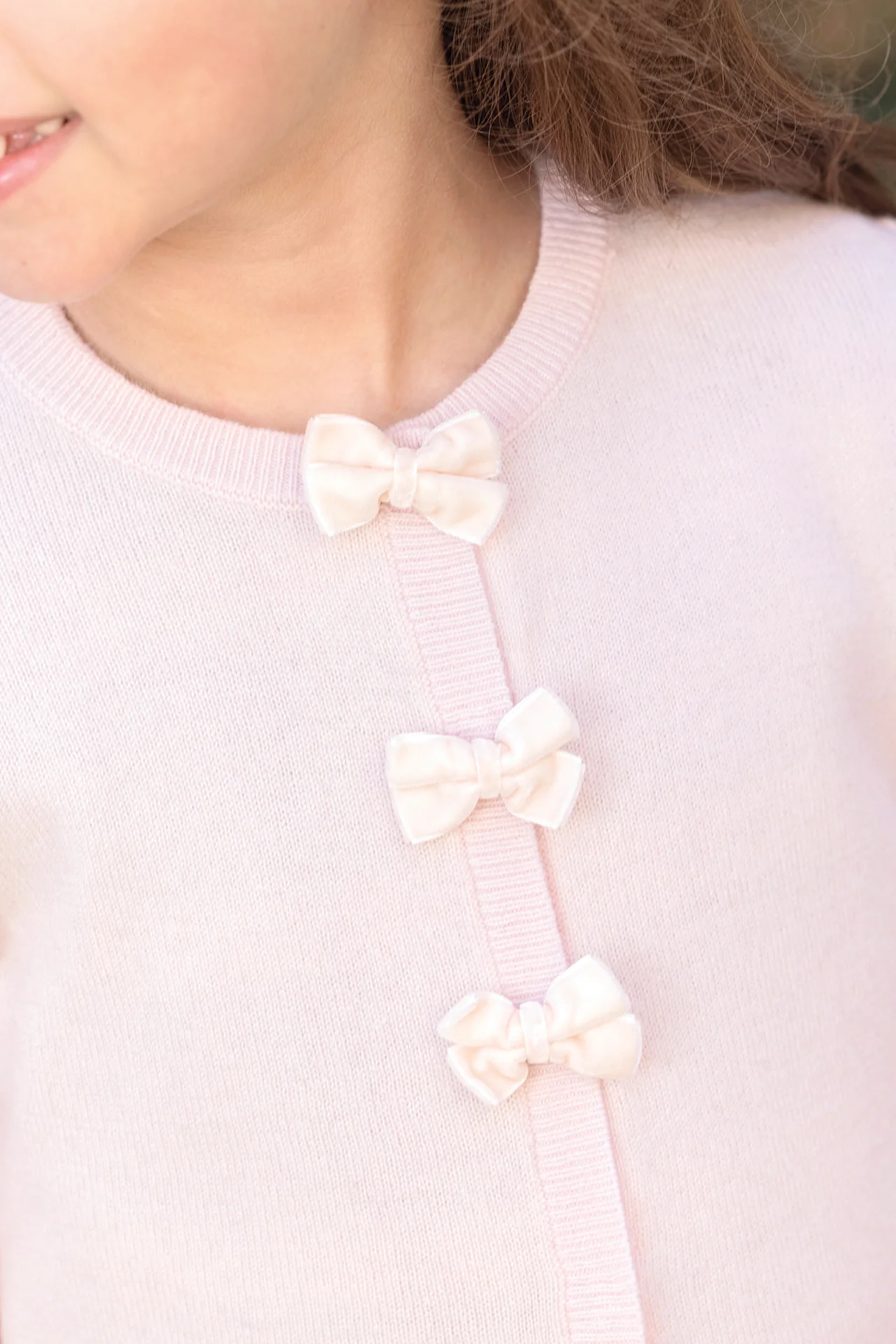 Cardigan - Rosée laine nœuds - Image 3