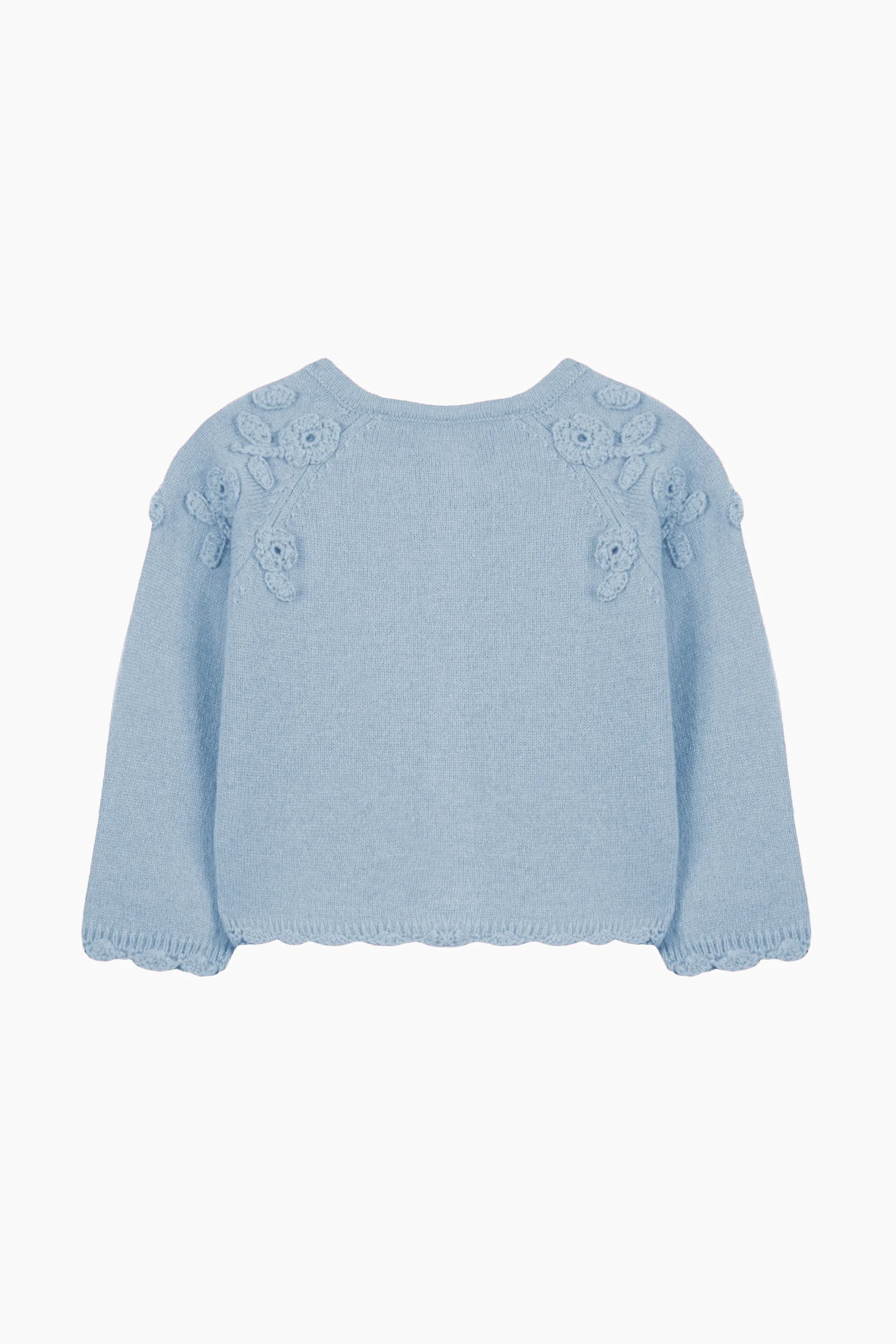 Cardigan - Nuage laine broderie main fleurs - Image 2