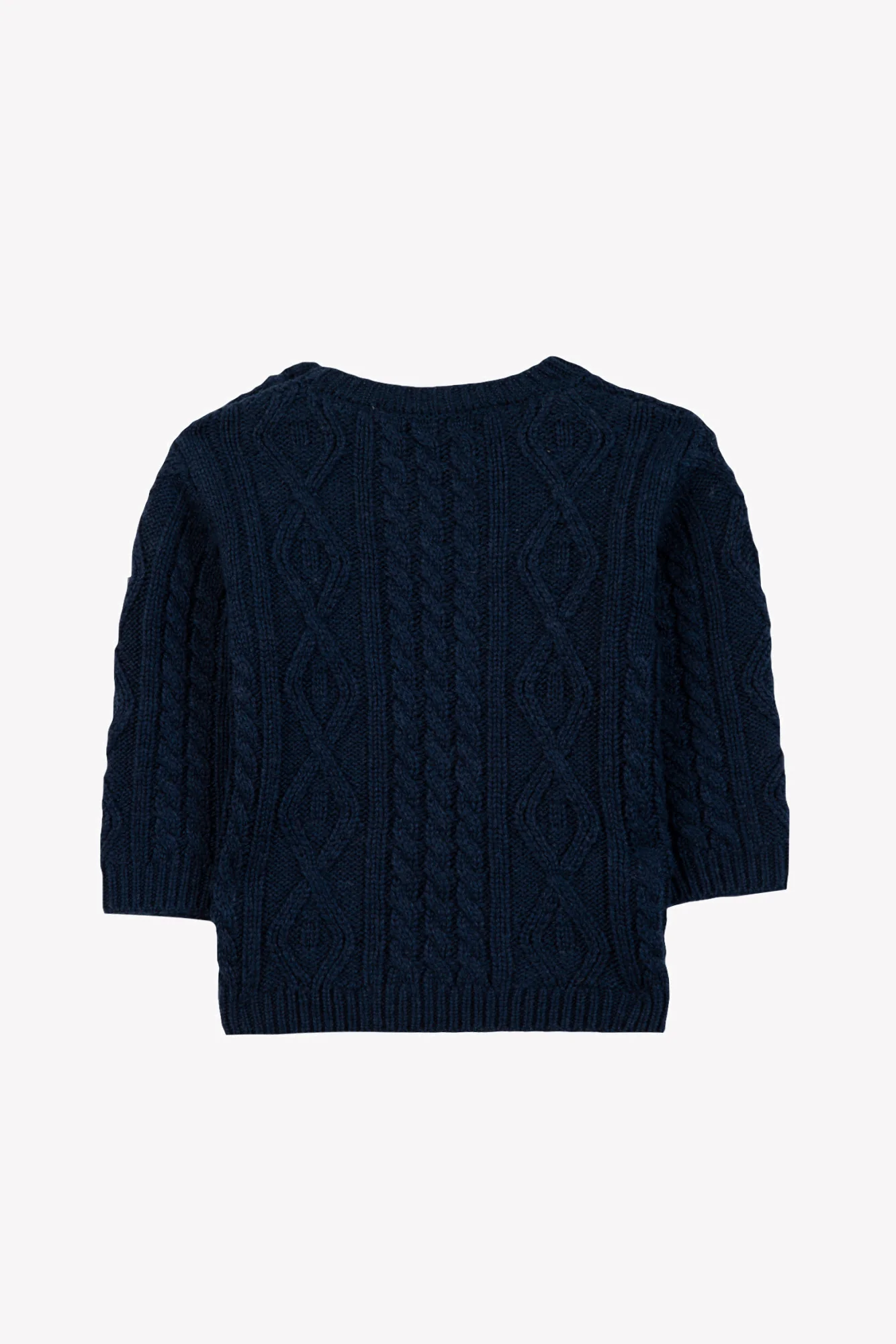 Pull - Marine laine maille torsadée - Image 4