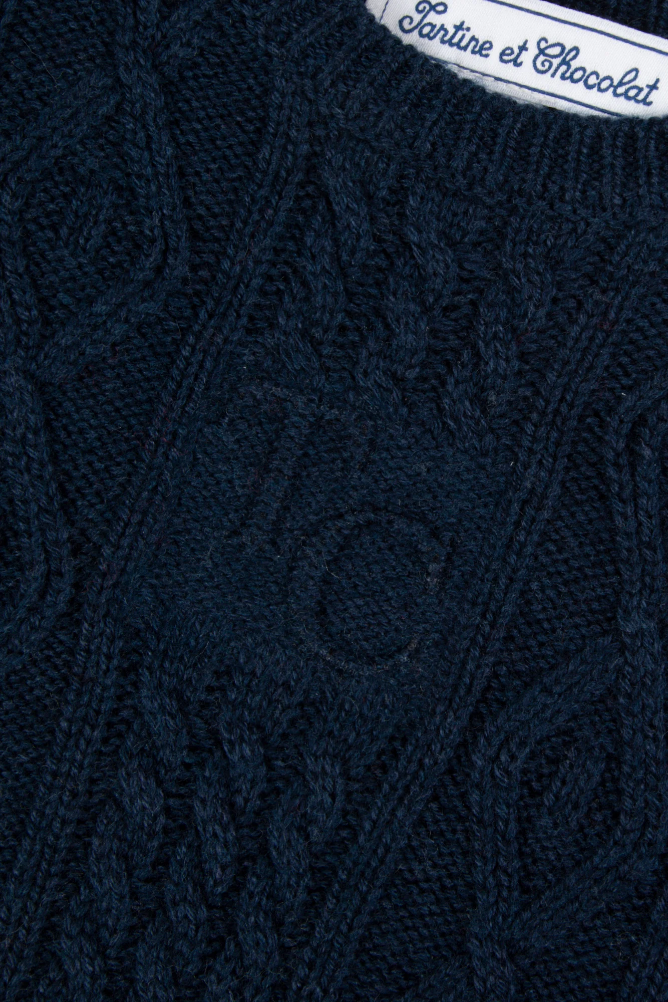 Pull - Marine laine maille torsadée - Image 5