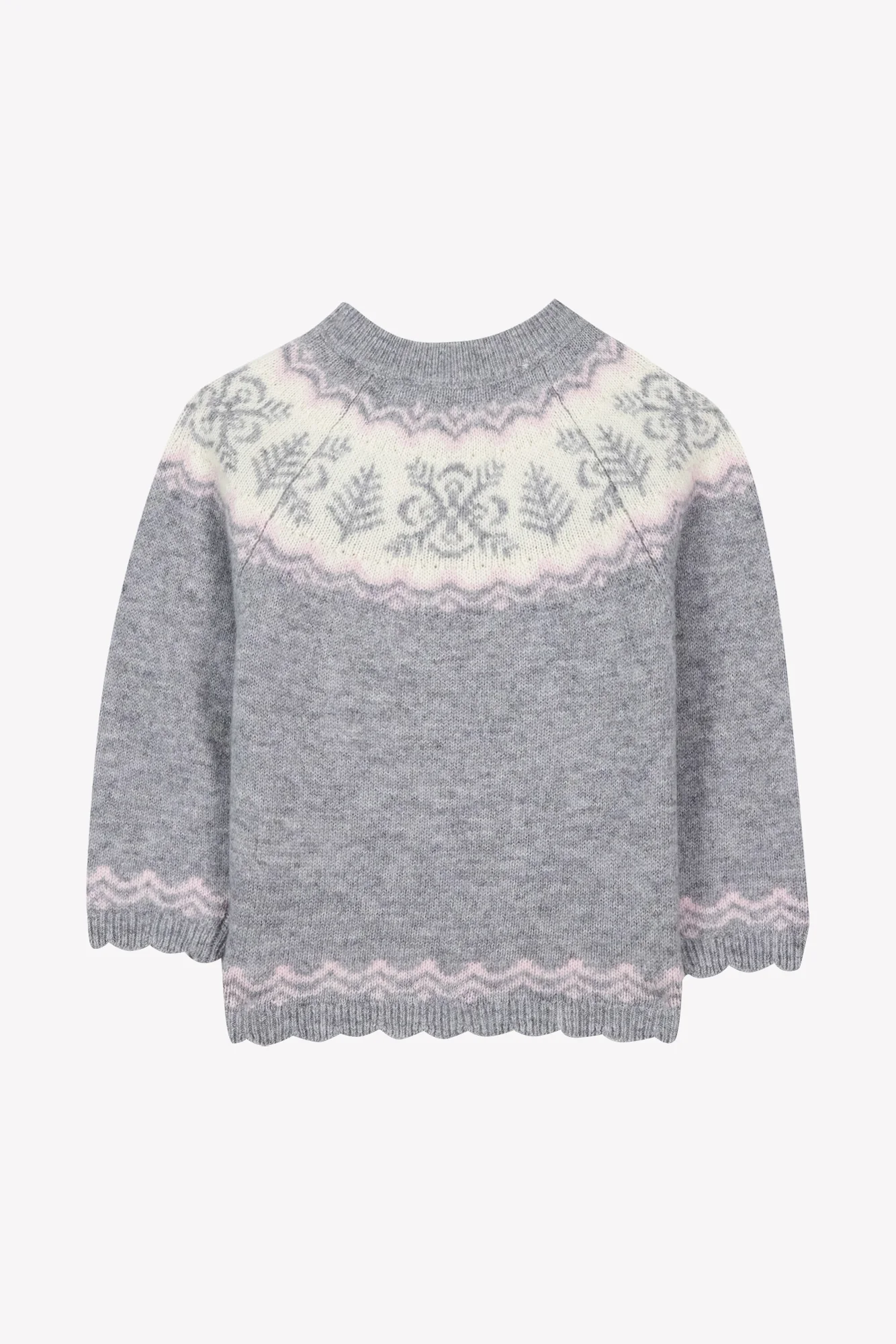Pull - Gris moyen motif flocons - Image 2