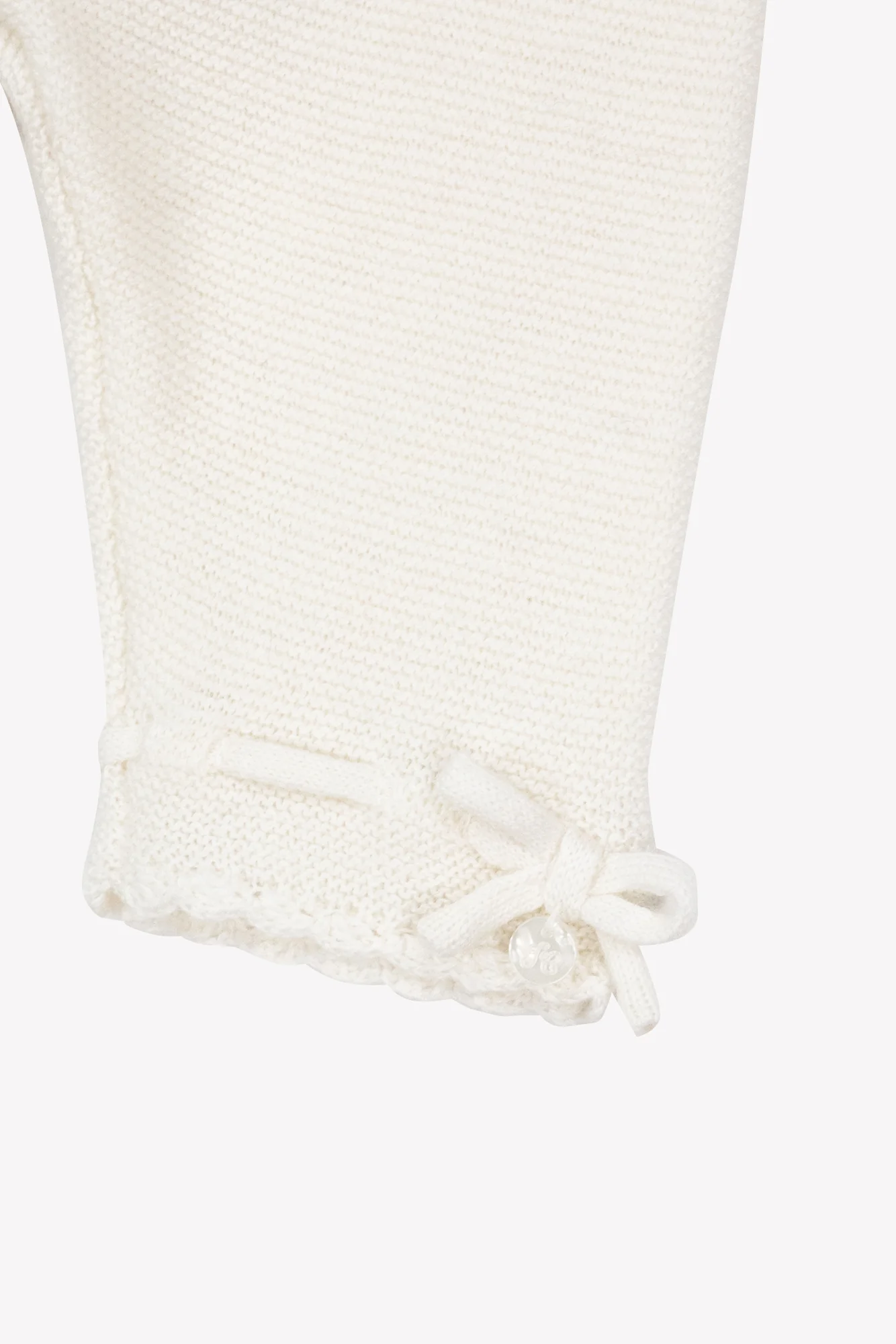 Pantalon - Ecru coton tricot - Image 3
