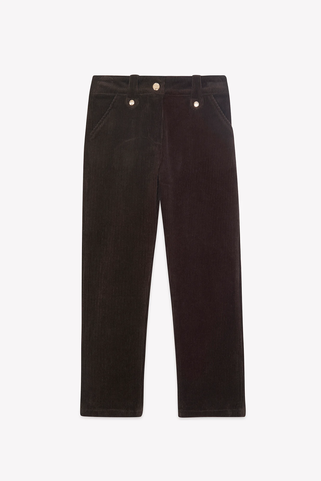 Pantalon - Brun velours côtelé - Image 4