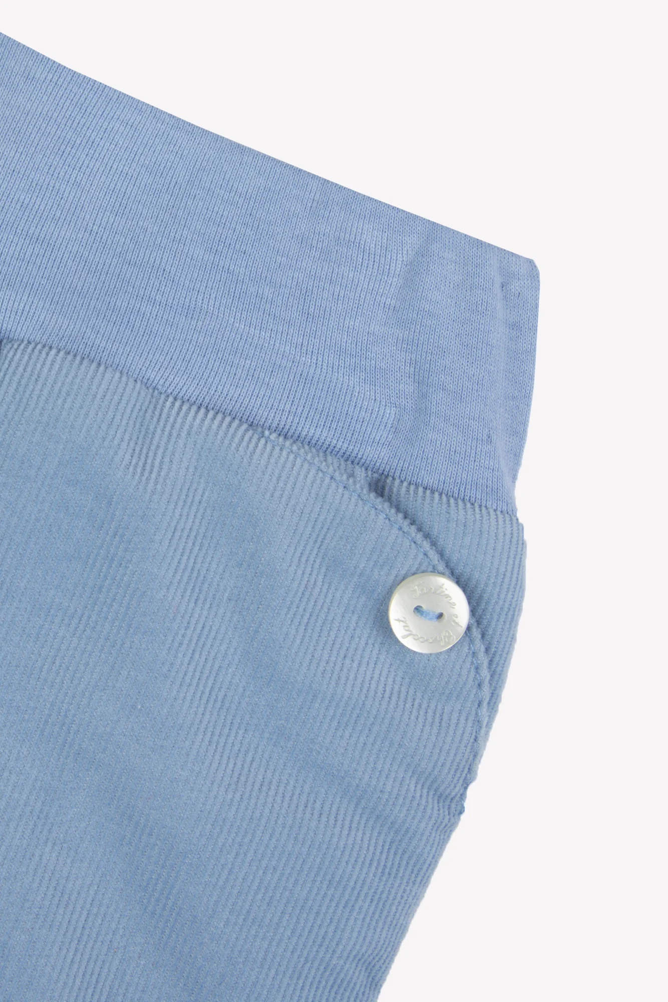 Pantalon - Bleu grisé velours côtelé - Image 3