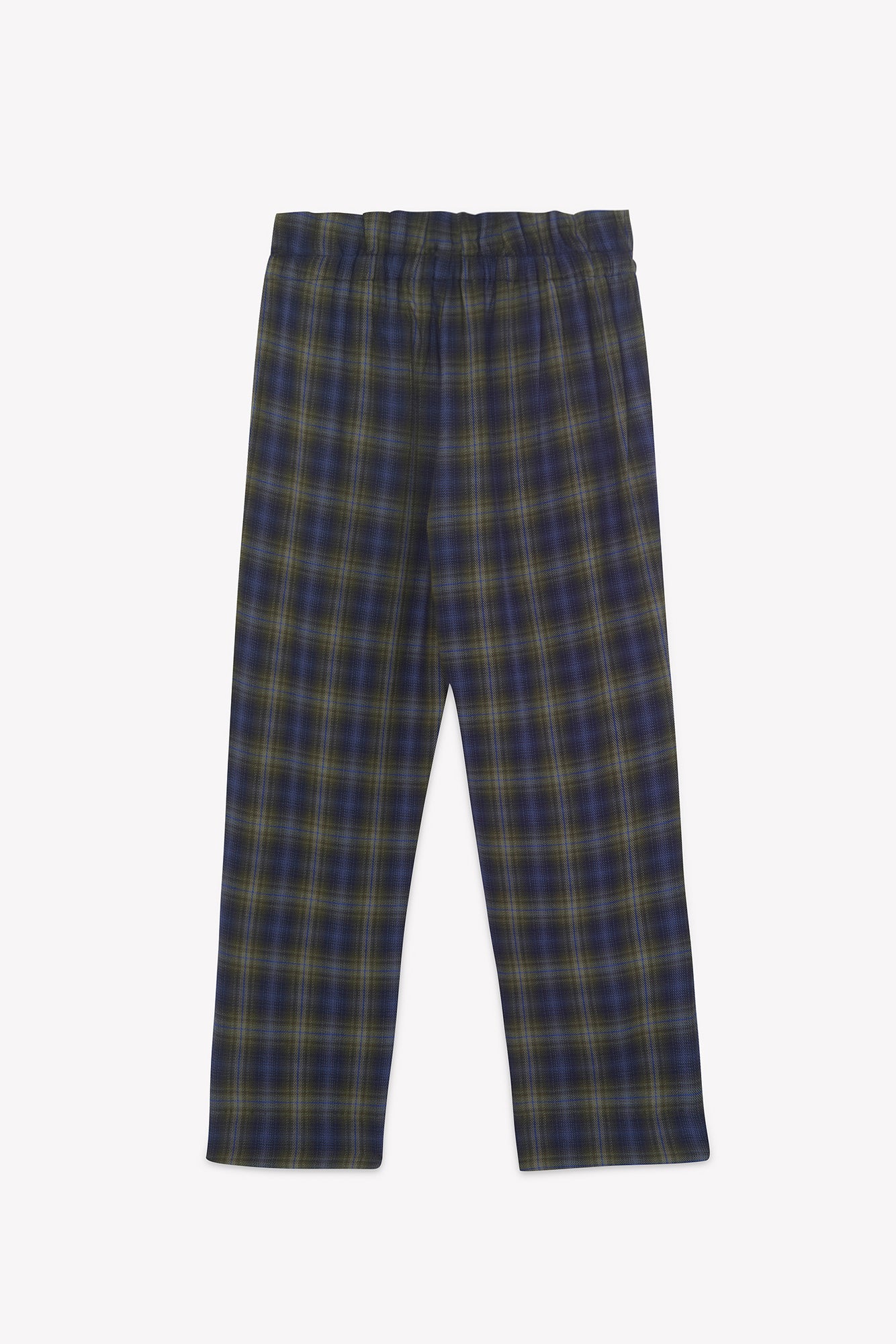 Pantalon - Marine coton carreaux - Image 3