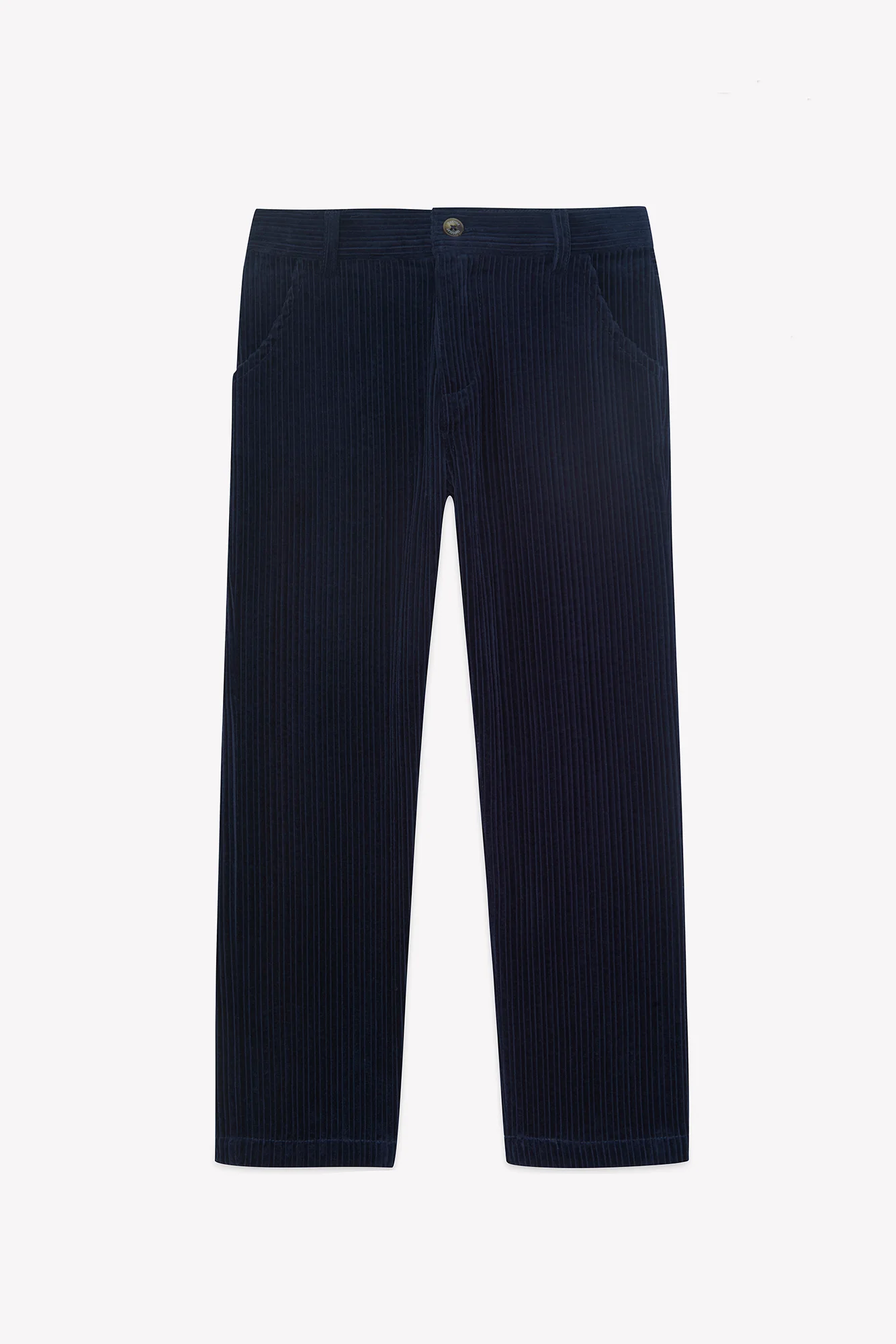 Pantalon - Marine velours côtelé - Image 4