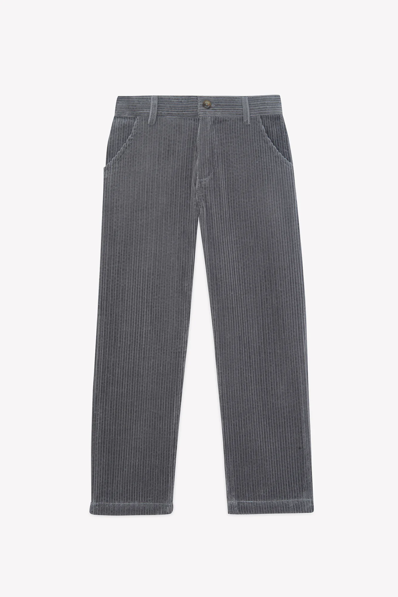 Pantalon - Gris velours côtelé