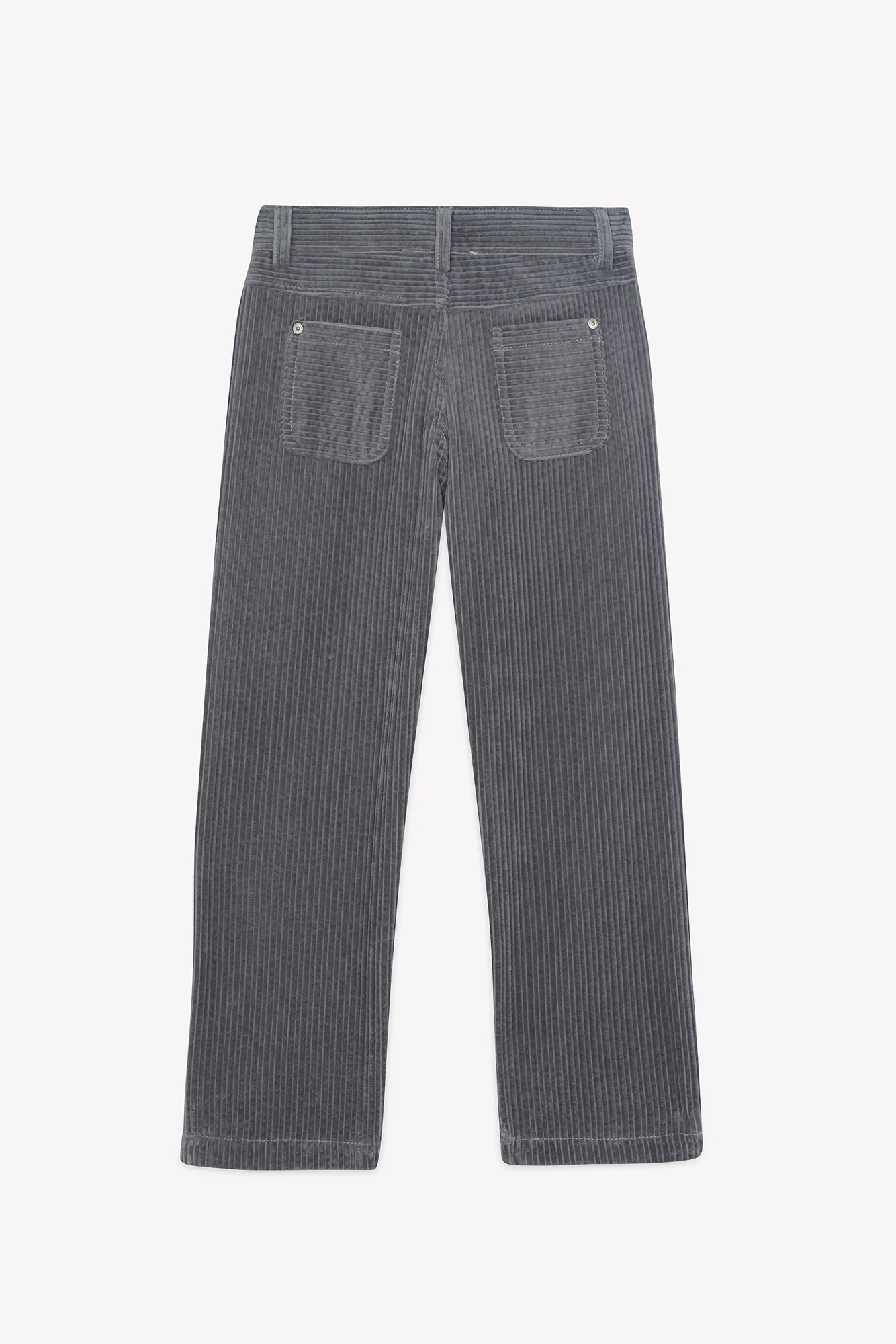Pantalon - Gris velours côtelé - Image 2