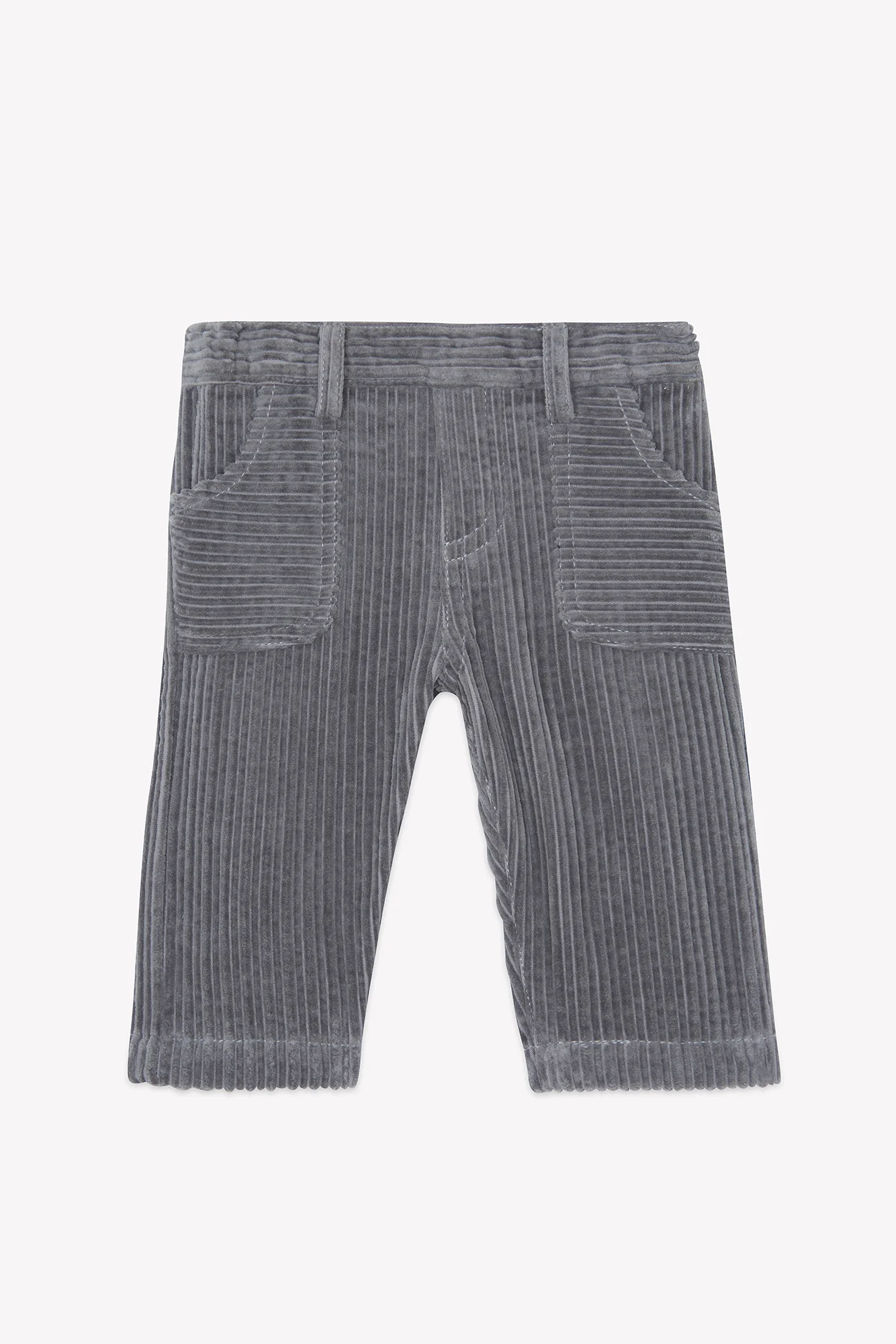 Pantalon - Gris chiné velours côtelé - Image 3