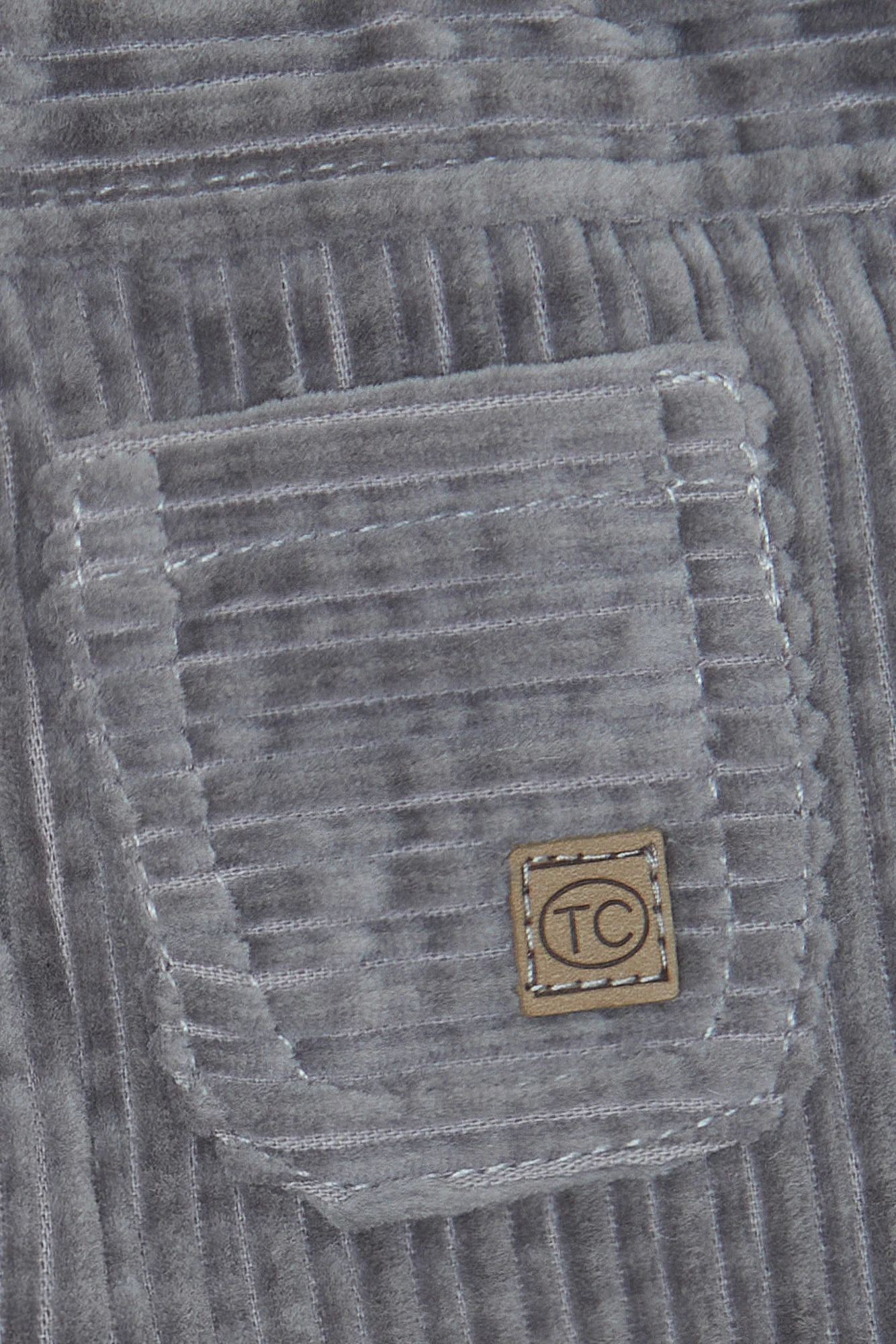 Pantalon - Gris chiné velours côtelé - Image 5