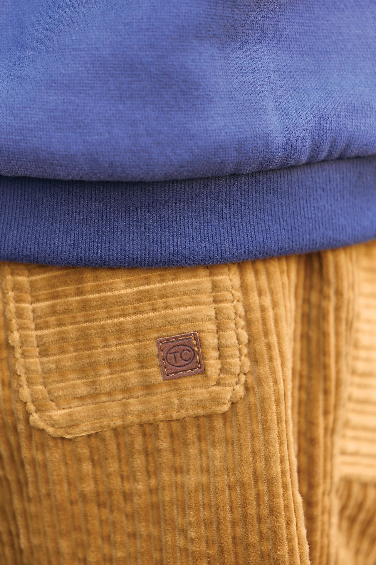 Pantalon - Jaune moutarde velours côtelé - Image 3