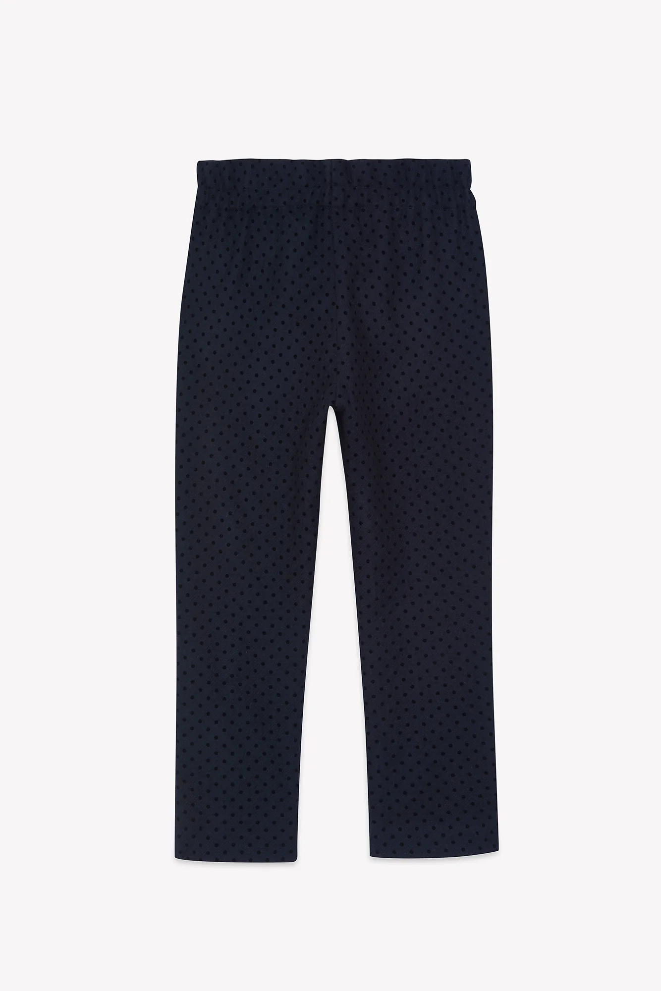 Pantalon - Marine laine motif pois - Image 4