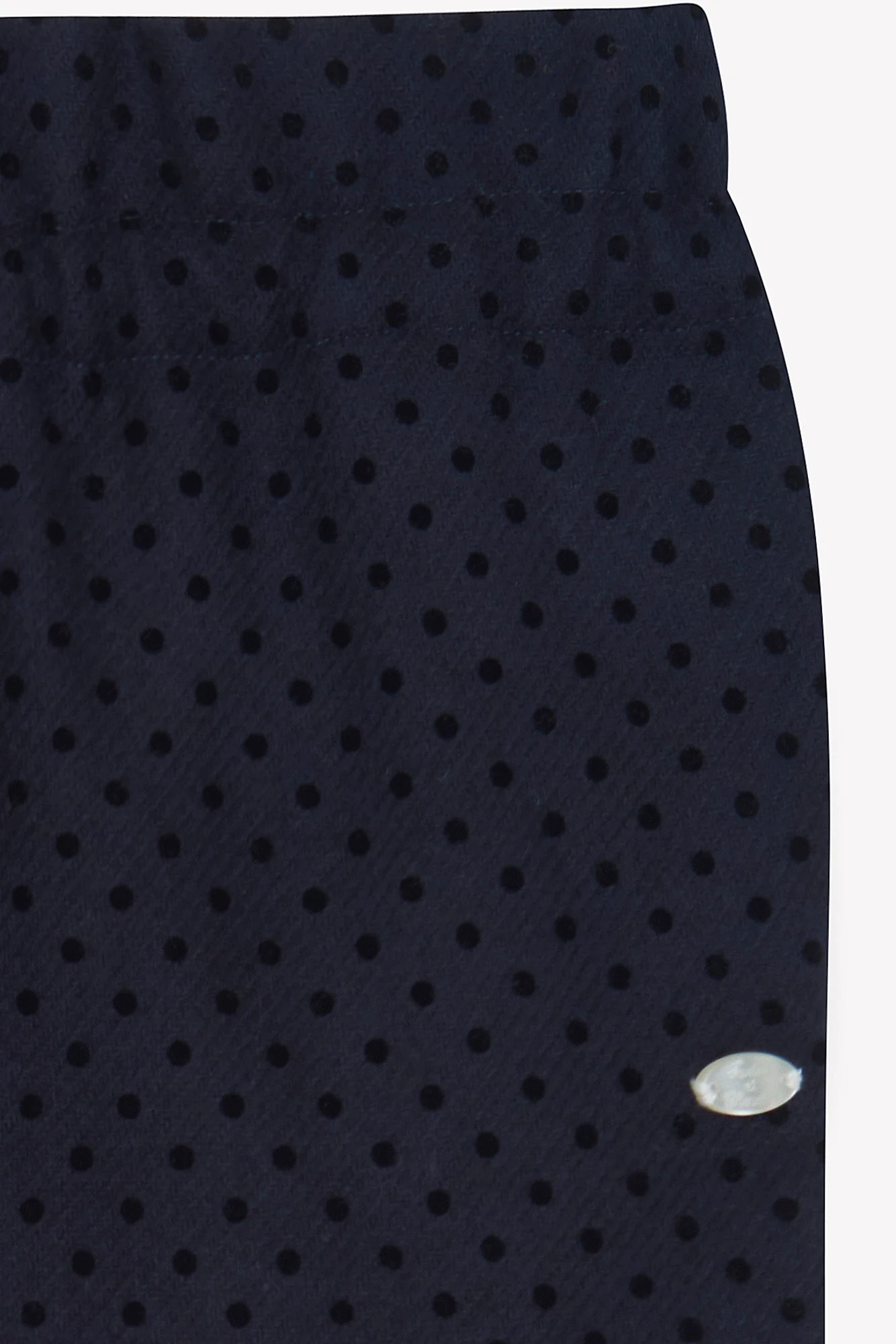 Pantalon - Marine laine motif pois - Image 5