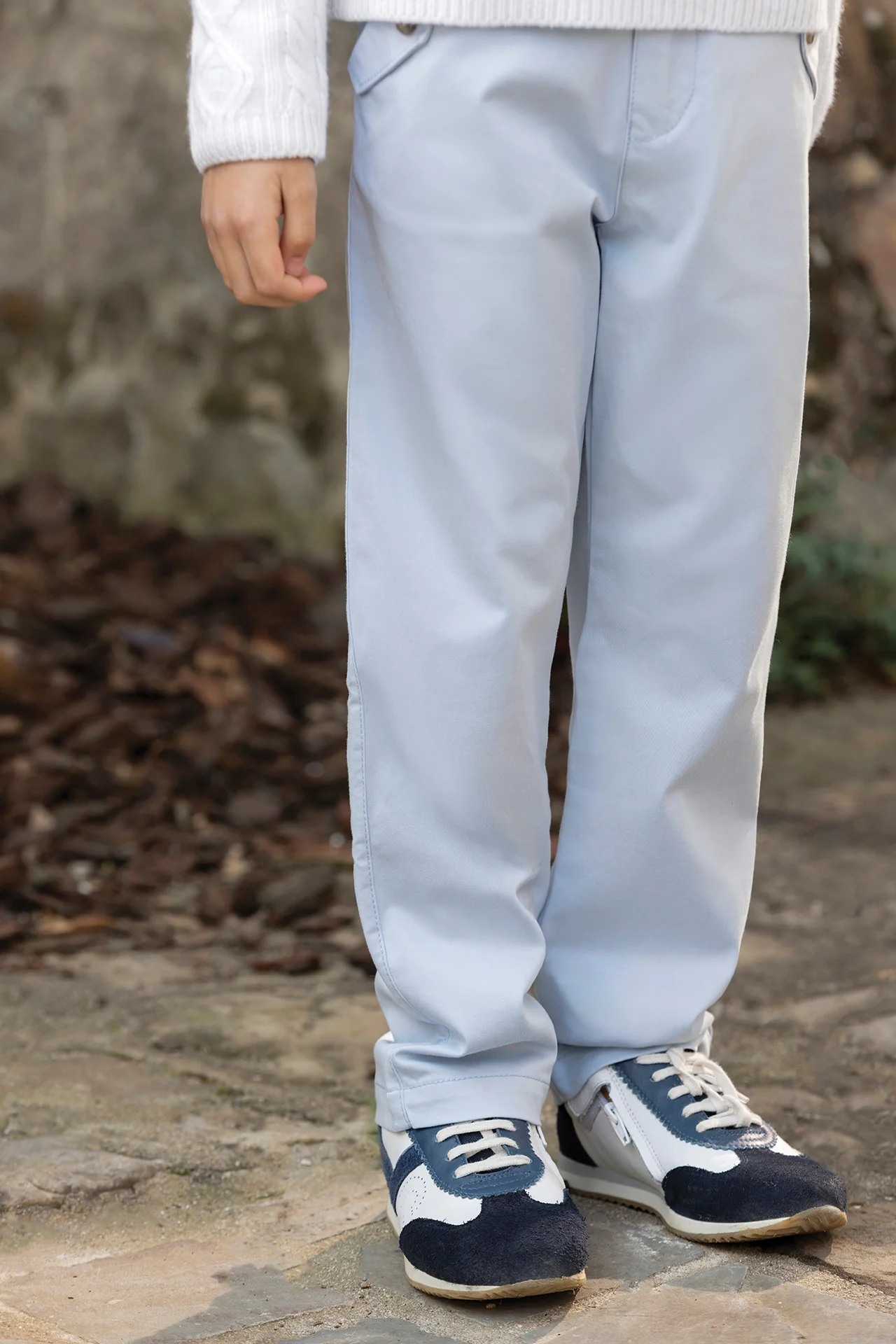 Pantalon - Bleu Horizon liseré ceinture