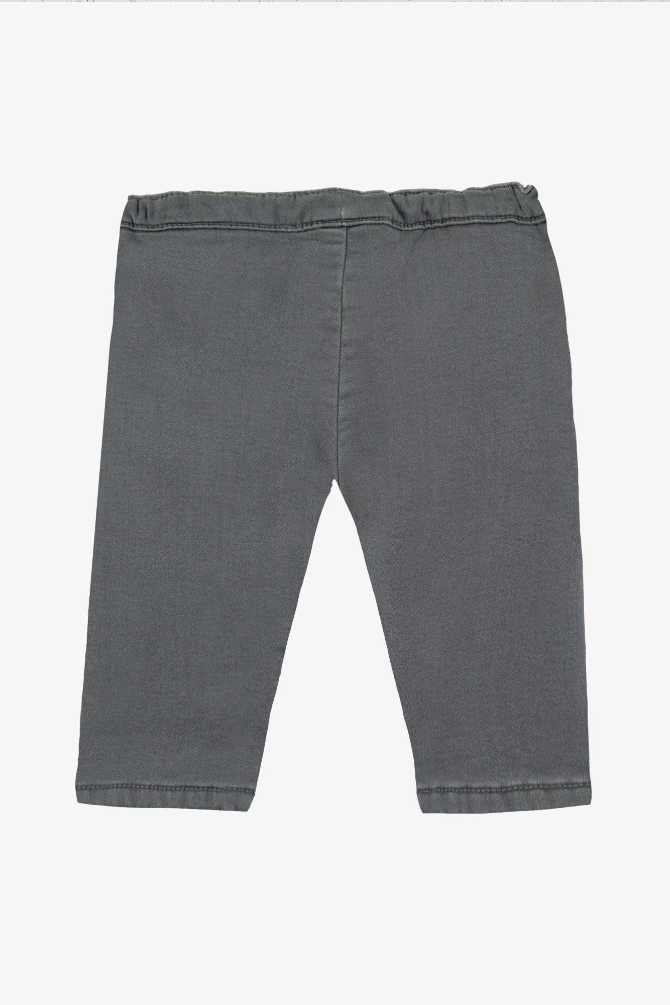 Pantalon - Gris moyen coton festonné - Image 2