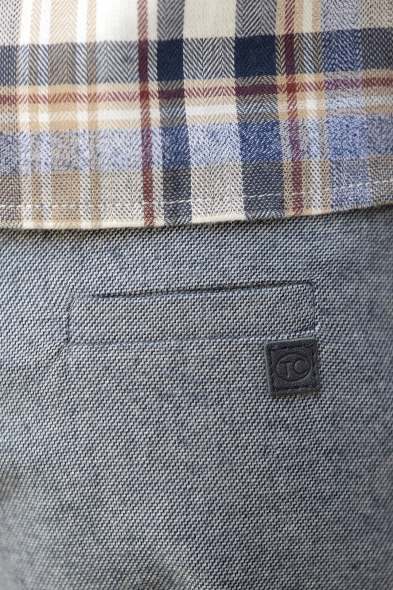 Pantalon - Marine coton plis - Image 2