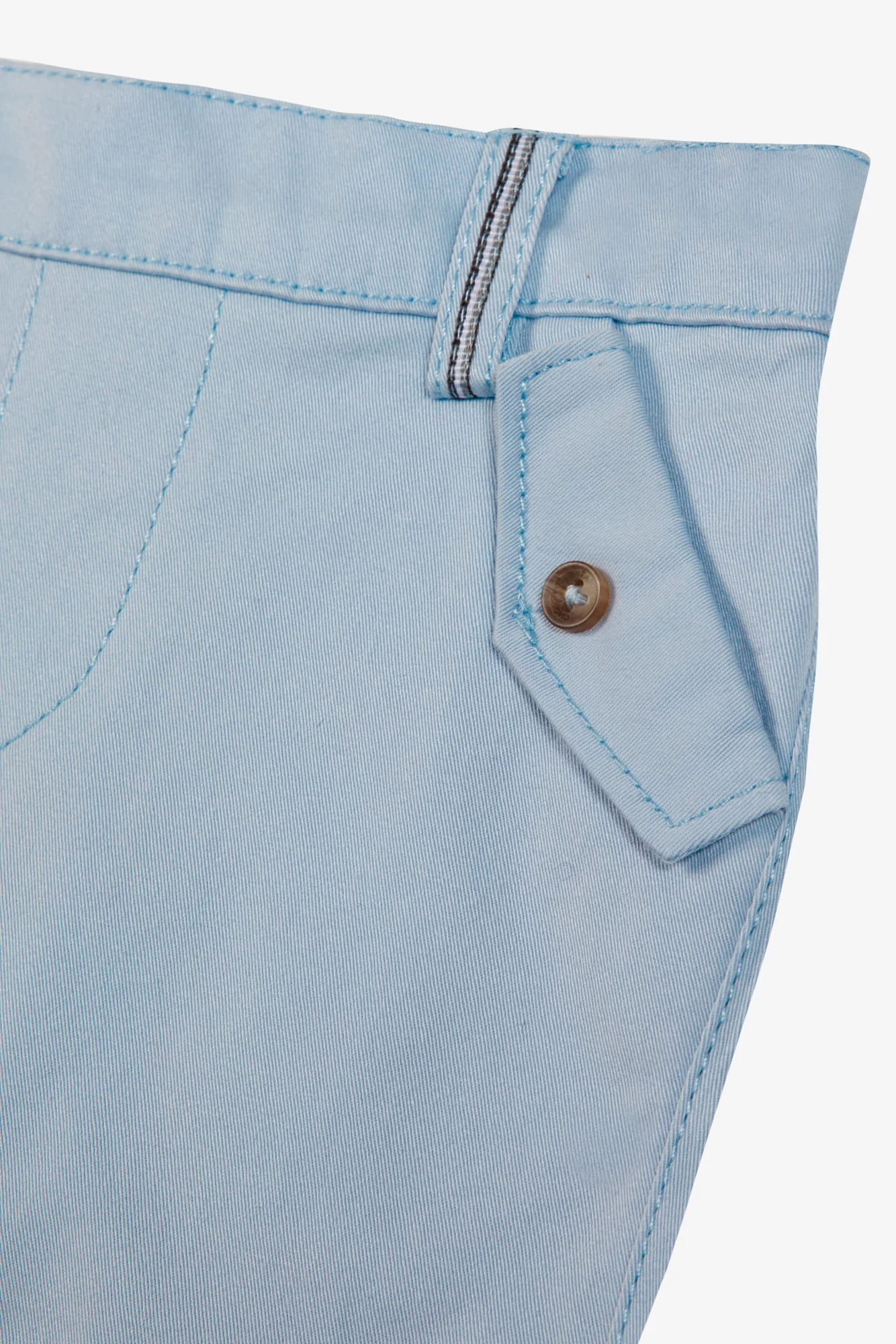 Pantalon - Bleu Horizon coton liseré - Image 3