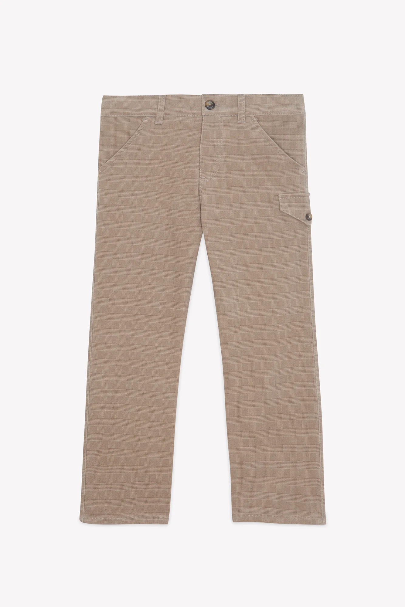 Pantalon - Moka coton carreaux - Image 4