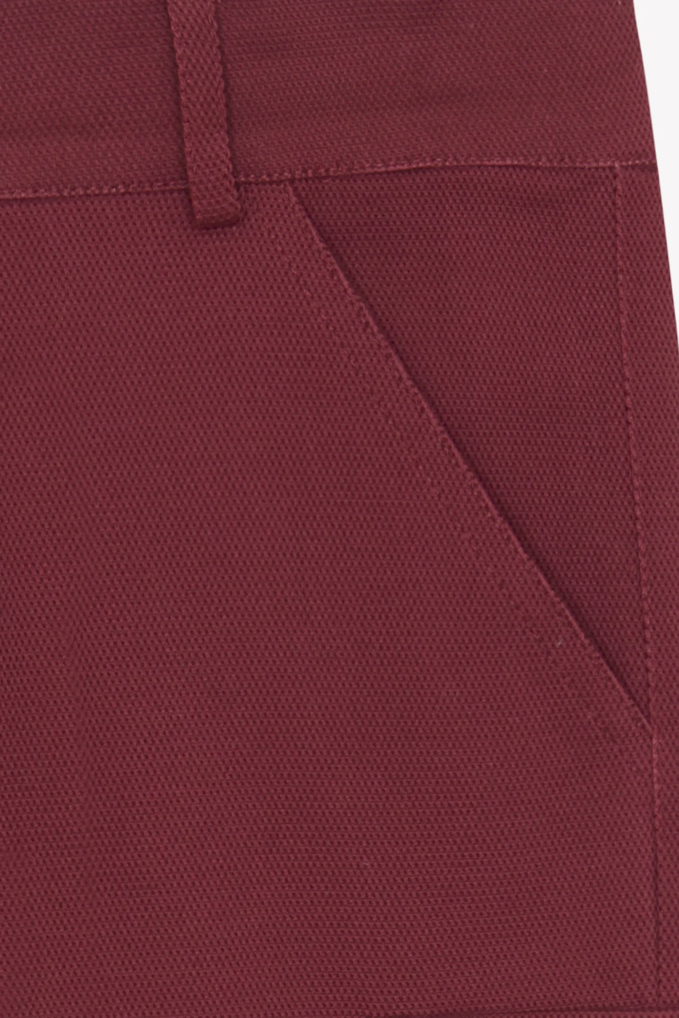 Pantalon - Bordeaux coton texturé - Image 6