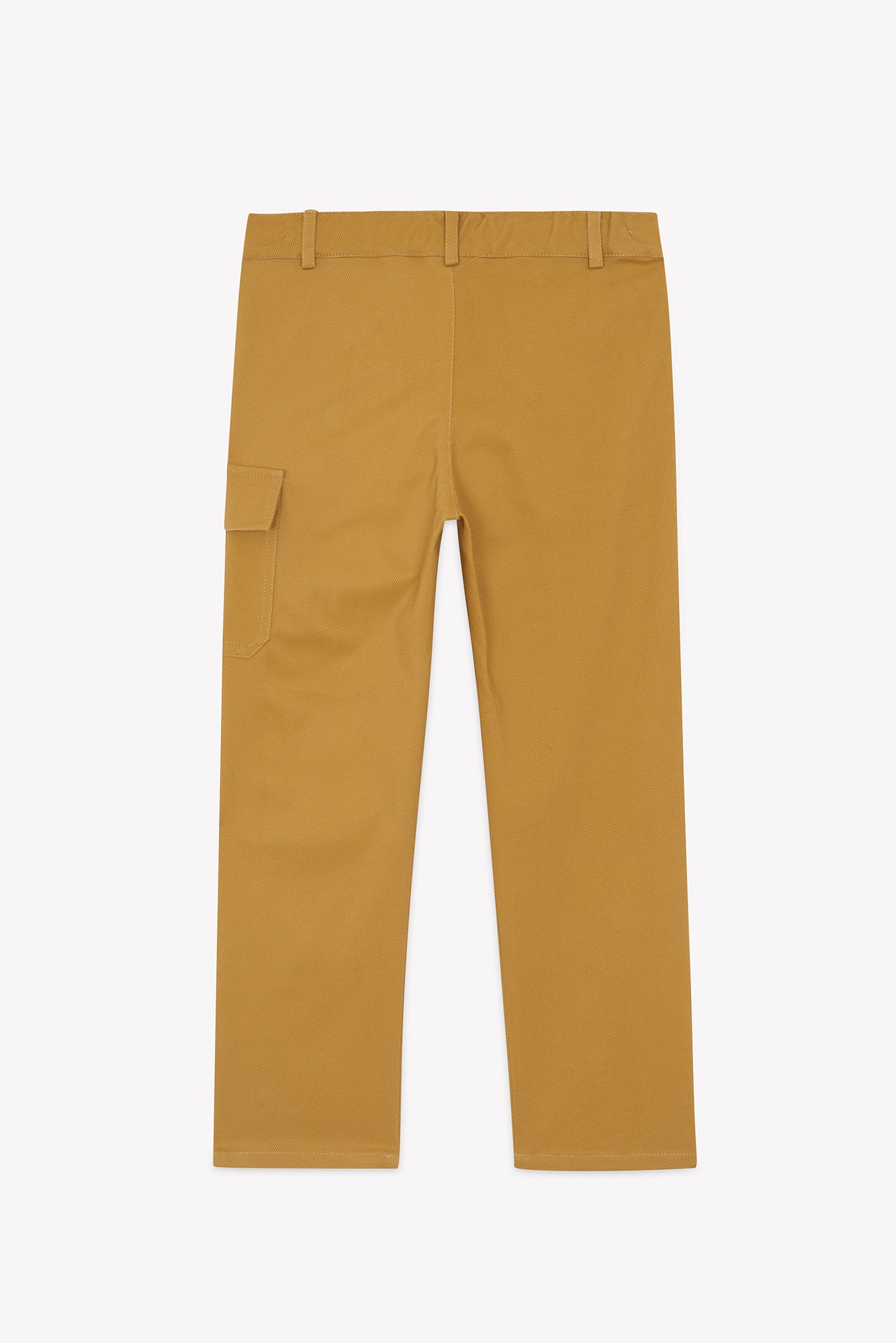 Pantalon - Moutarde coton texturé - Image 4