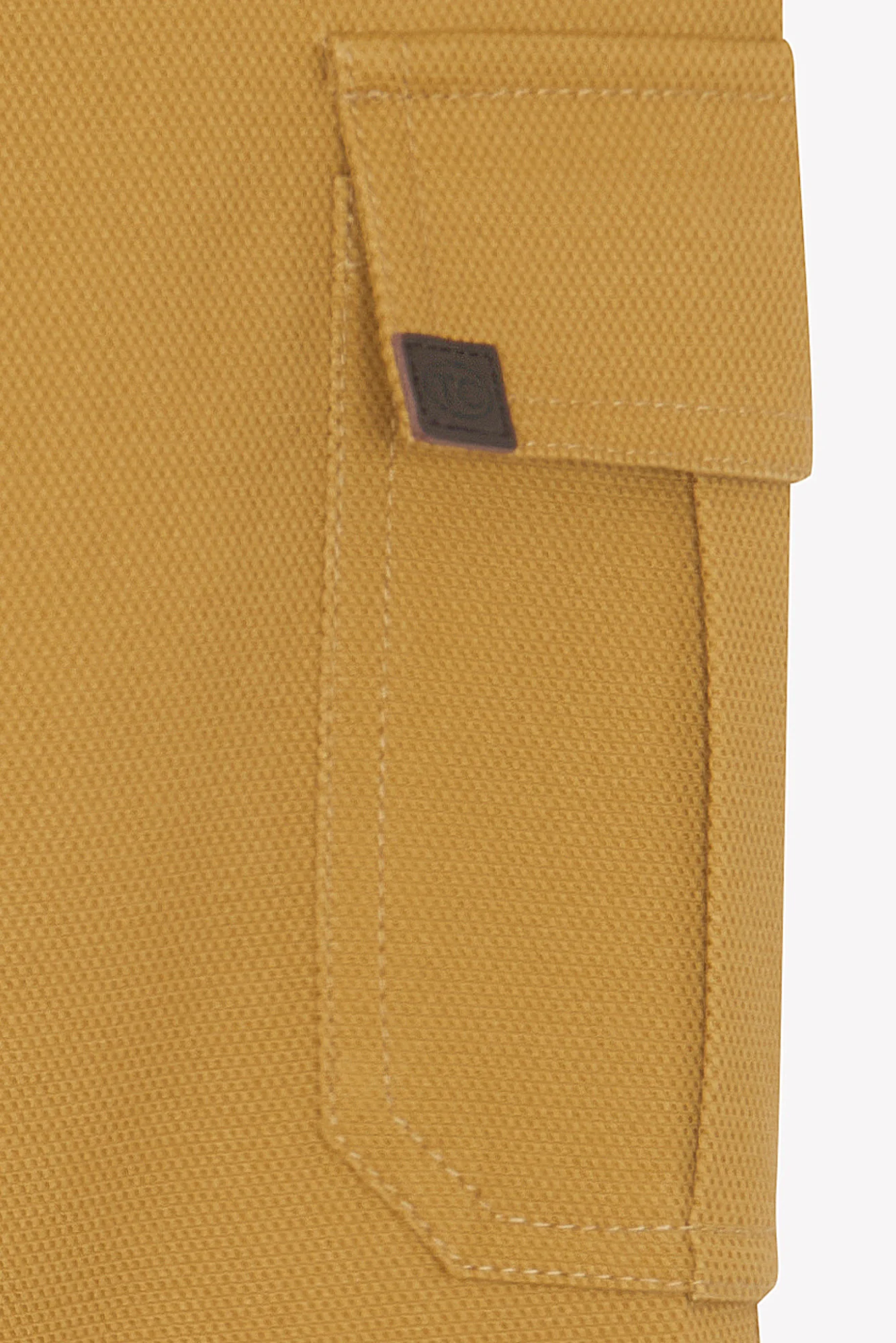 Pantalon - Moutarde coton texturé - Image 5