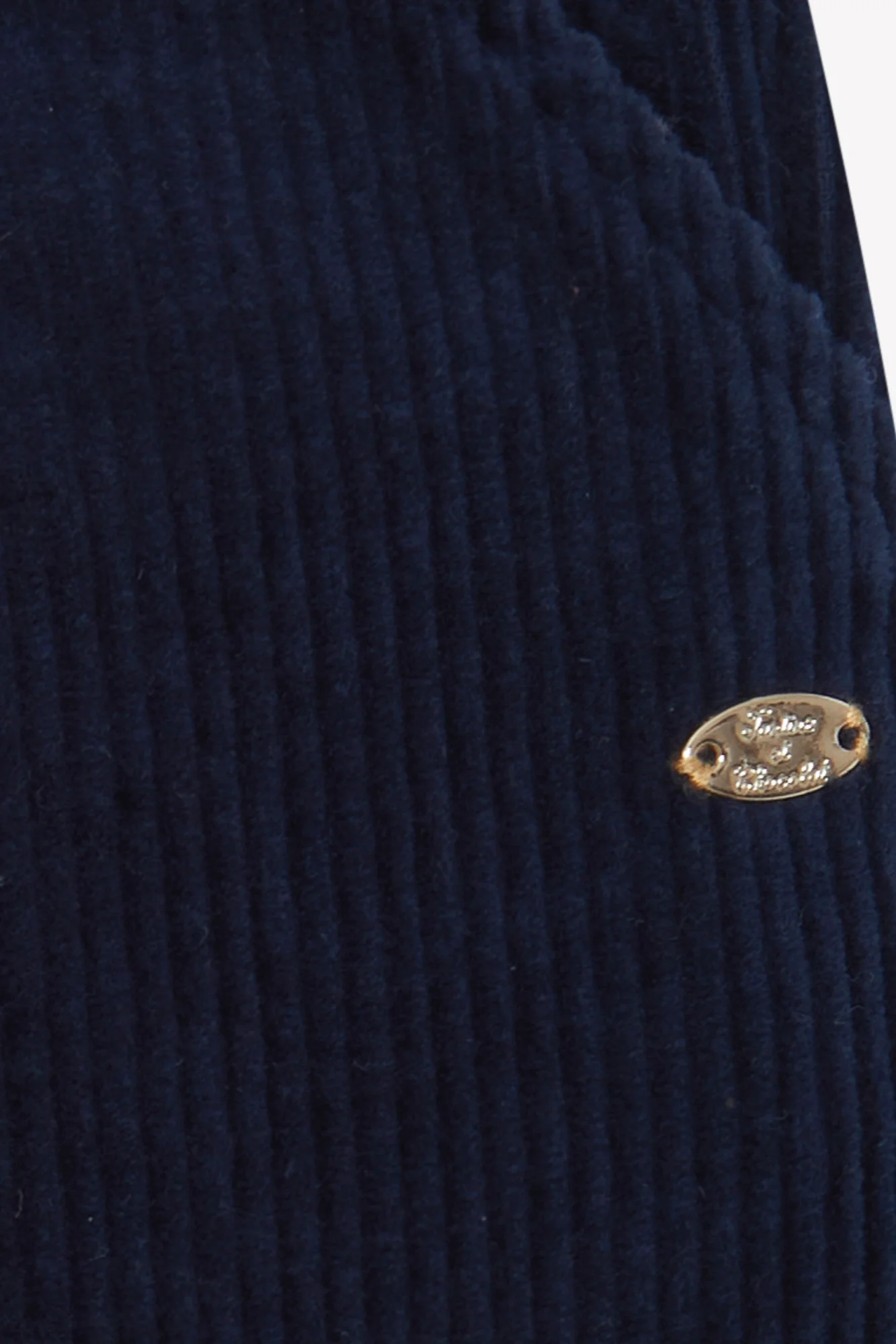 Pantalon - Marine velours plis - Image 3