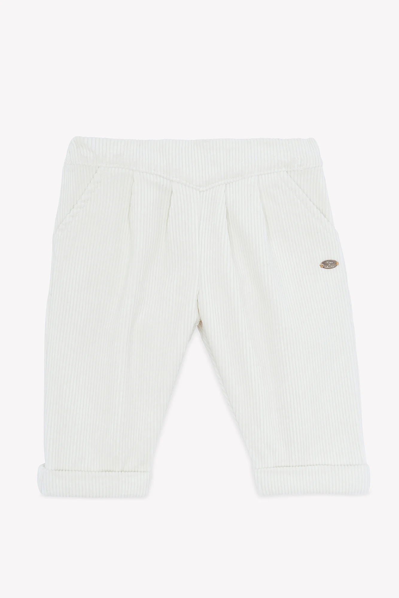 Pantalon - Ecru velours plis