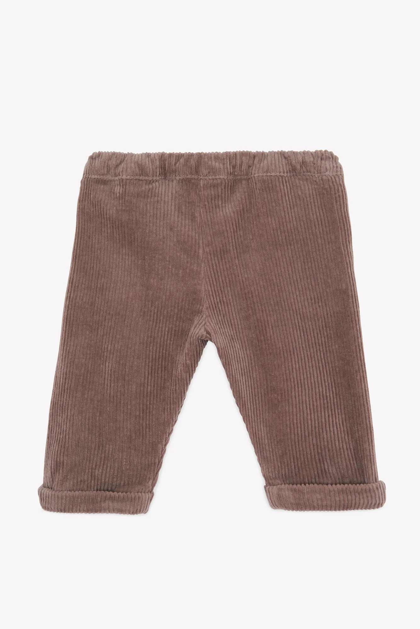 Pantalon - Beige moyen velours plis - Image 4