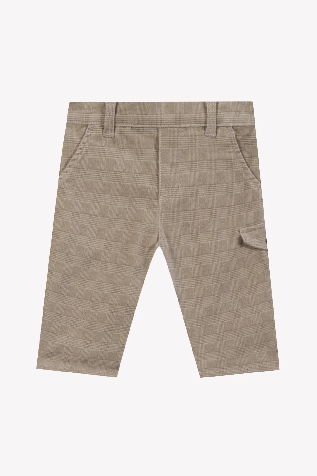 Pantalon - Moka coton motif damiers