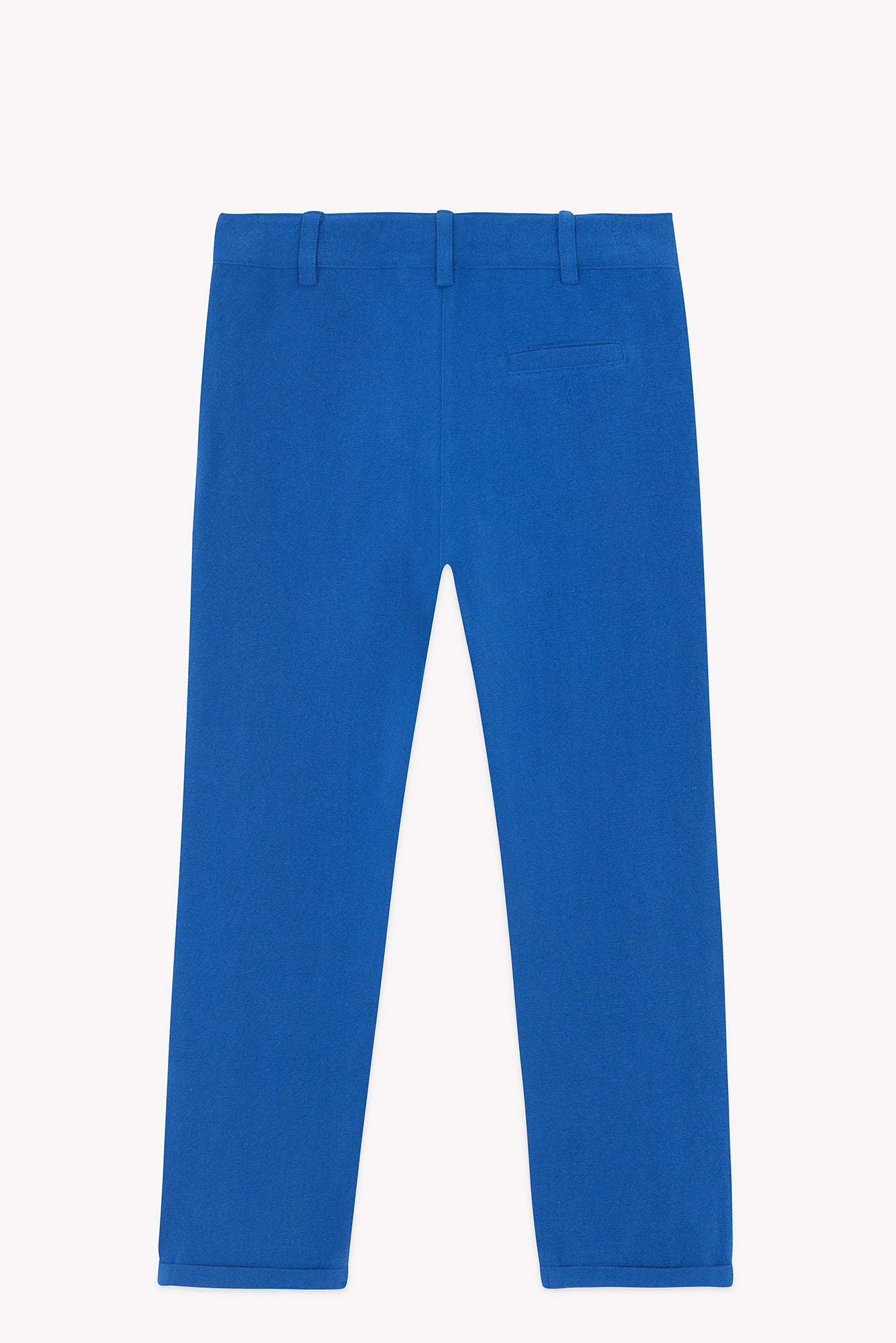 Pantalon - Bleu coton lin boutons - Image 5