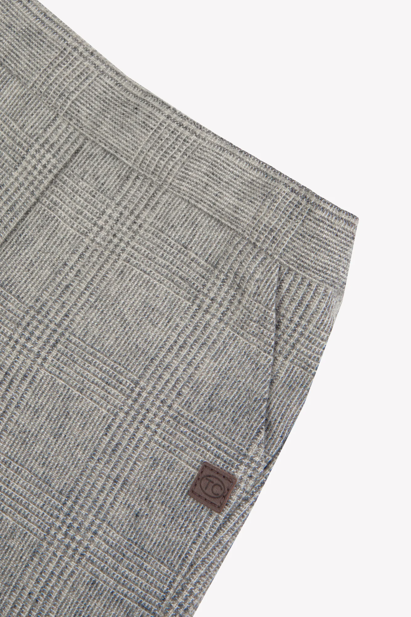 Pantalon - Gris chiné laine carreaux - Image 6